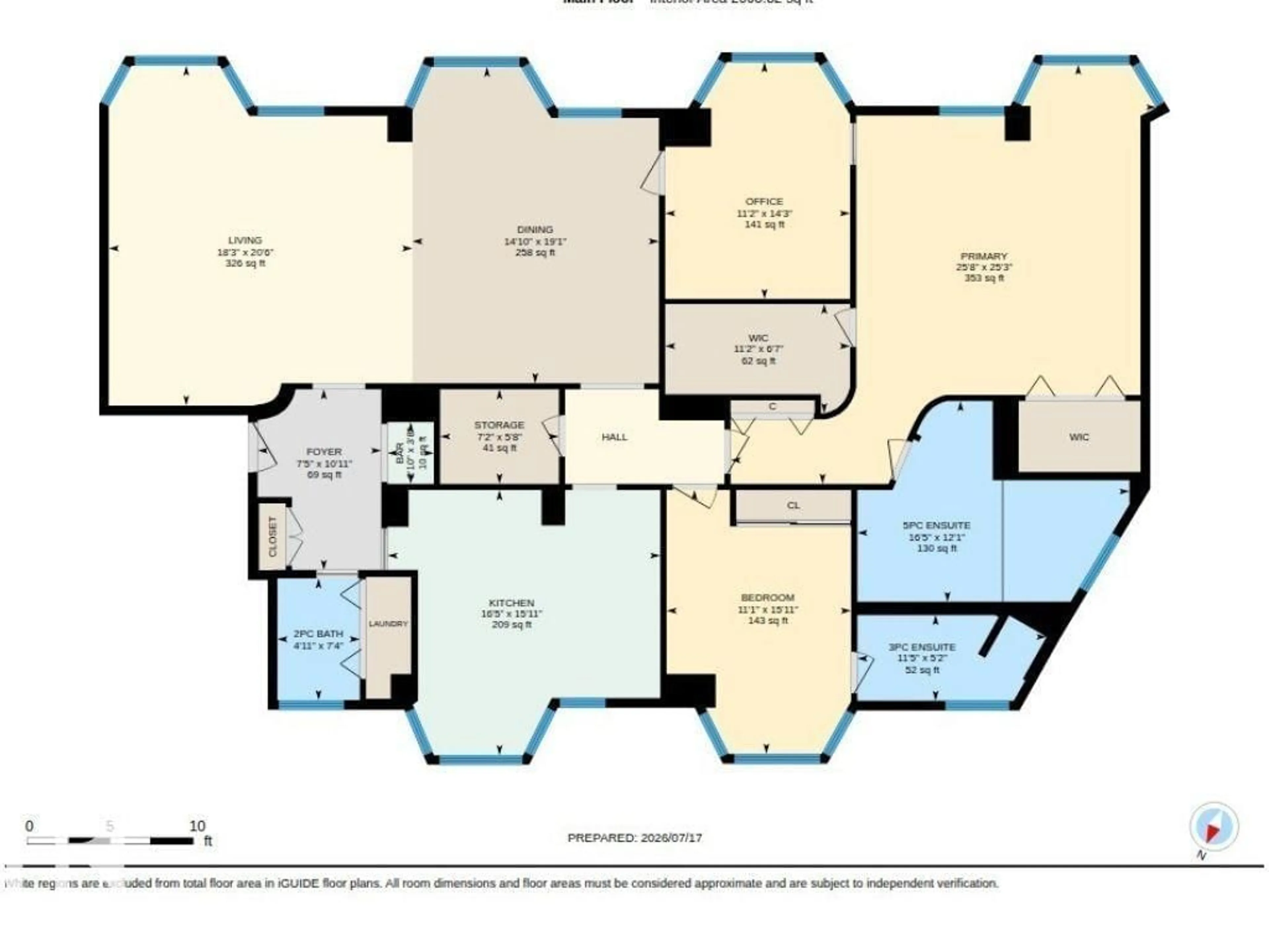 Floor plan for #601 - 11826 100 AV, Edmonton Alberta T5K0K3