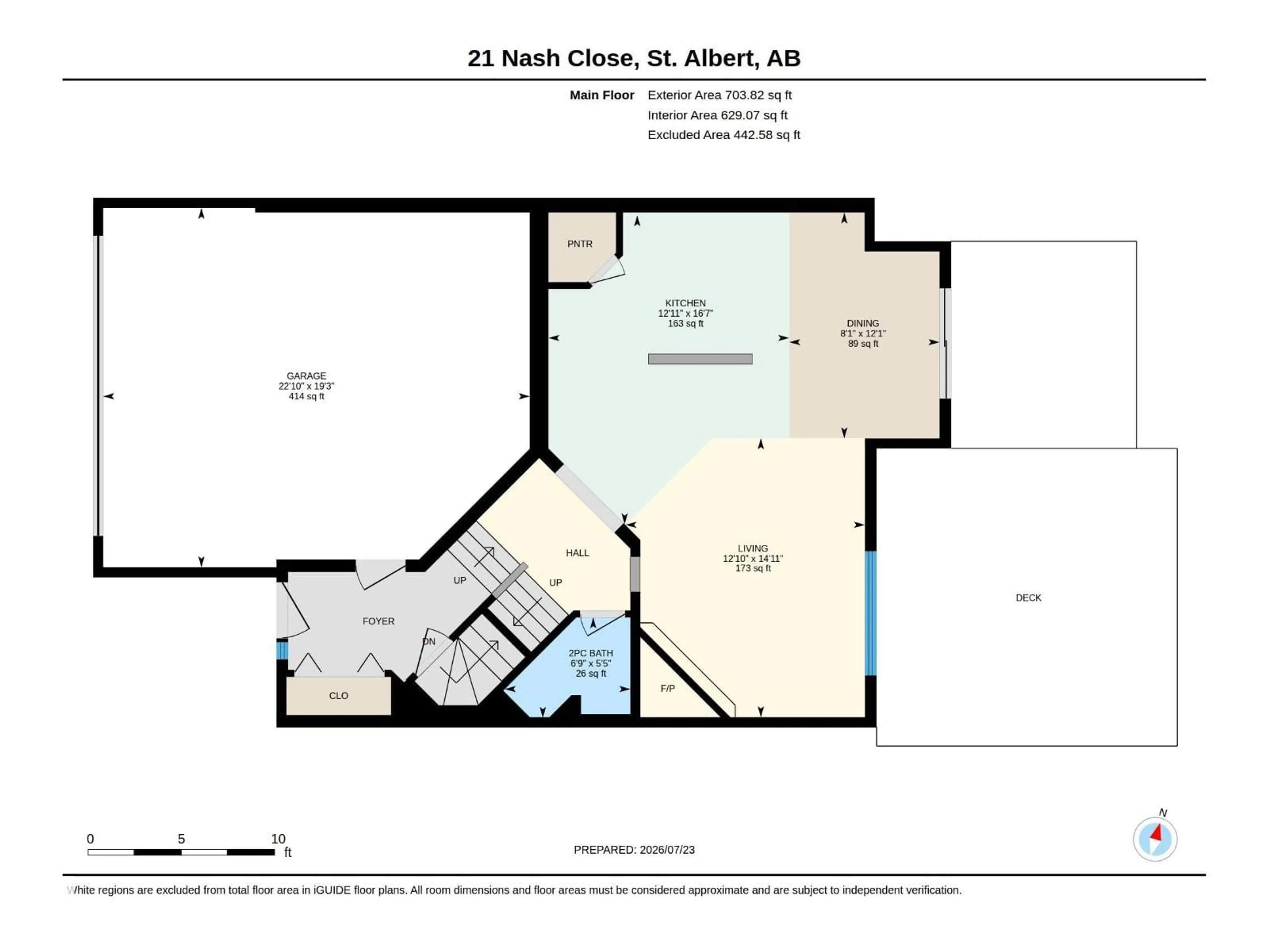 Floor plan for 21 NASH CL, St. Albert Alberta T8N7E9