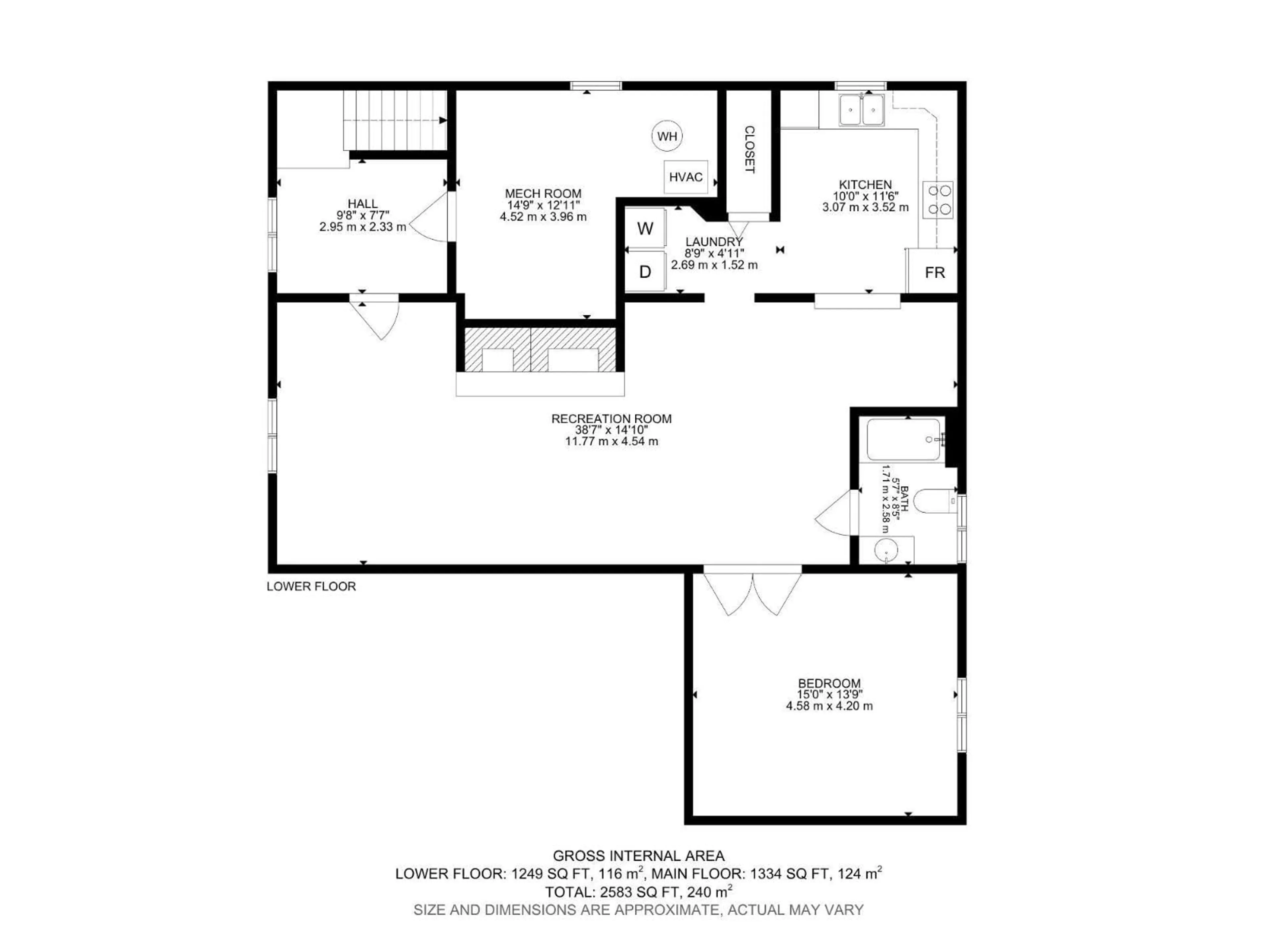 Floor plan for NW - 7712 159 ST, Edmonton Alberta T5R2C8