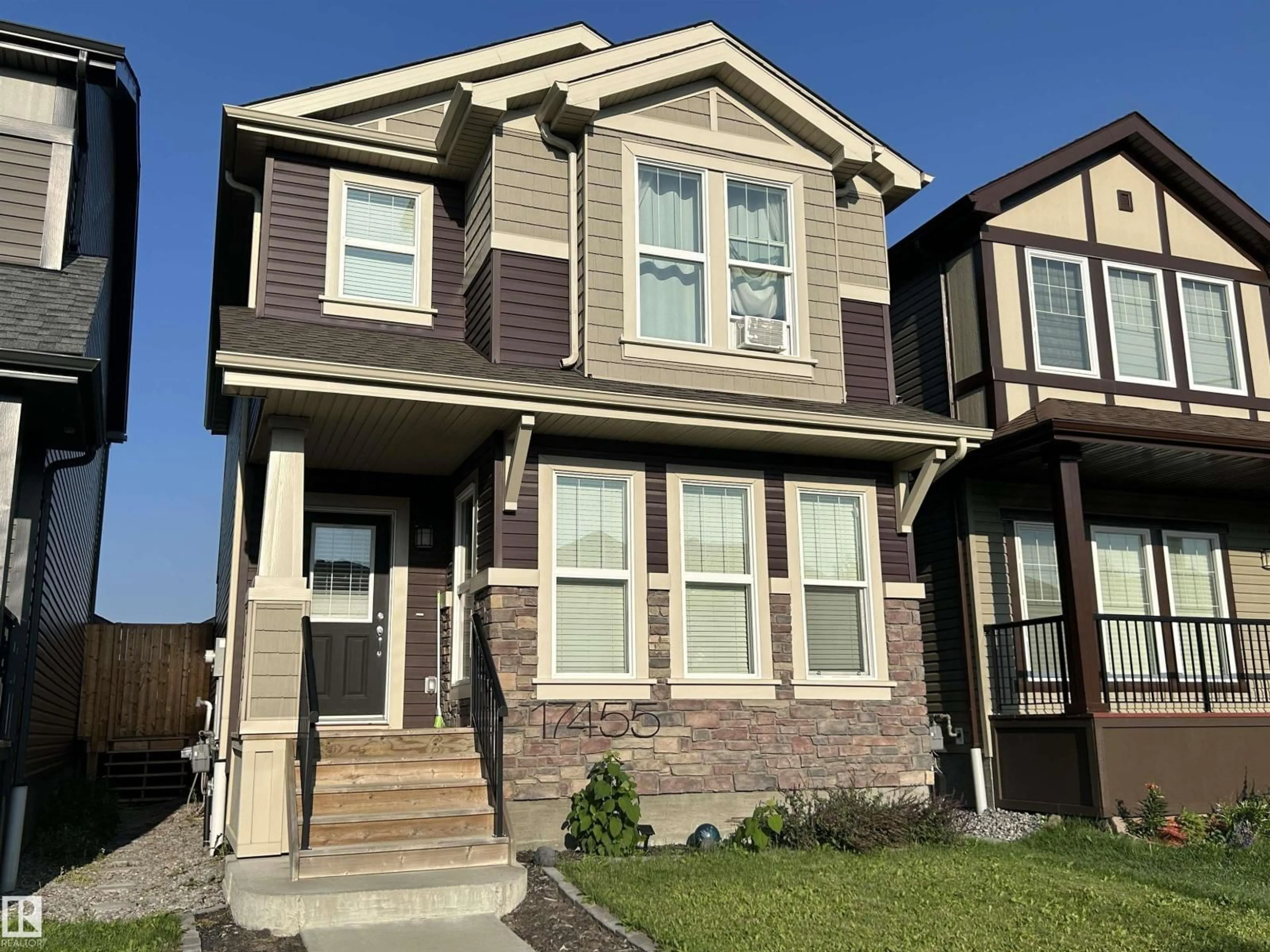 Home with brick exterior material, street for 17455 77 ST, Edmonton Alberta T5Z0R4