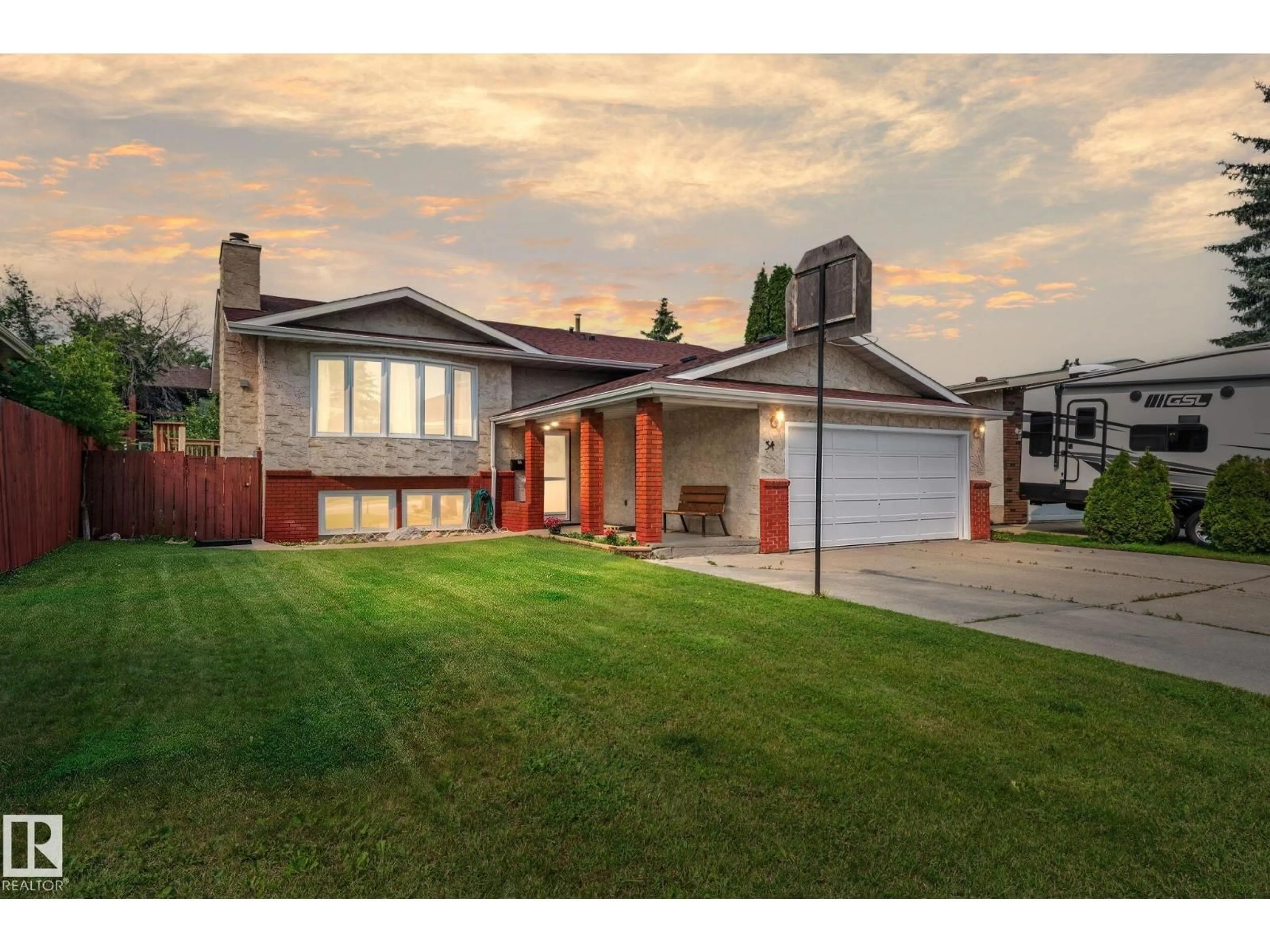 Home with brick exterior material, street for 34 STIRLING RD, Edmonton Alberta T5X4C3