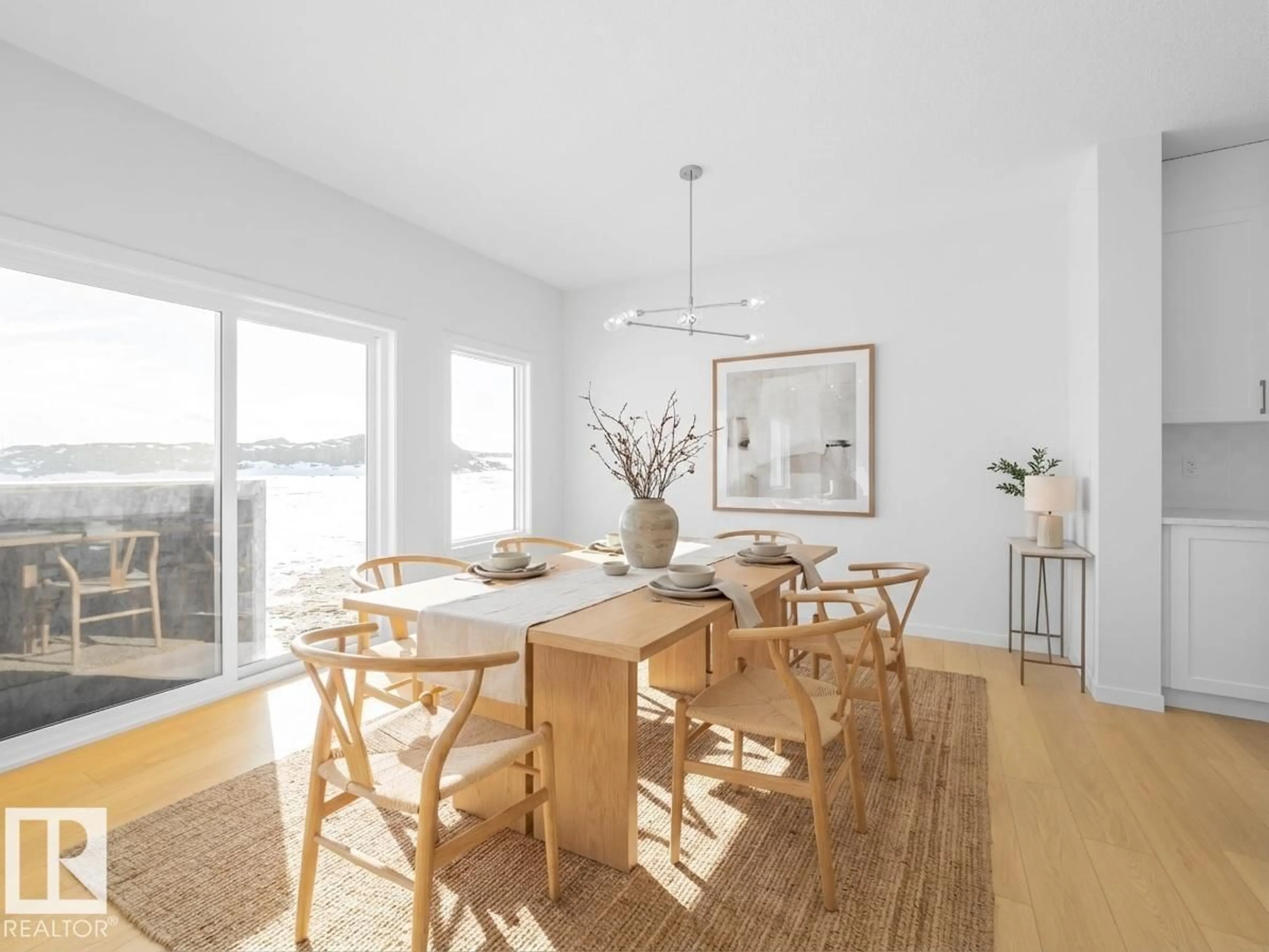 Dining room, wood/laminate floor for 6957 176A AV, Edmonton Alberta T5Z0X8
