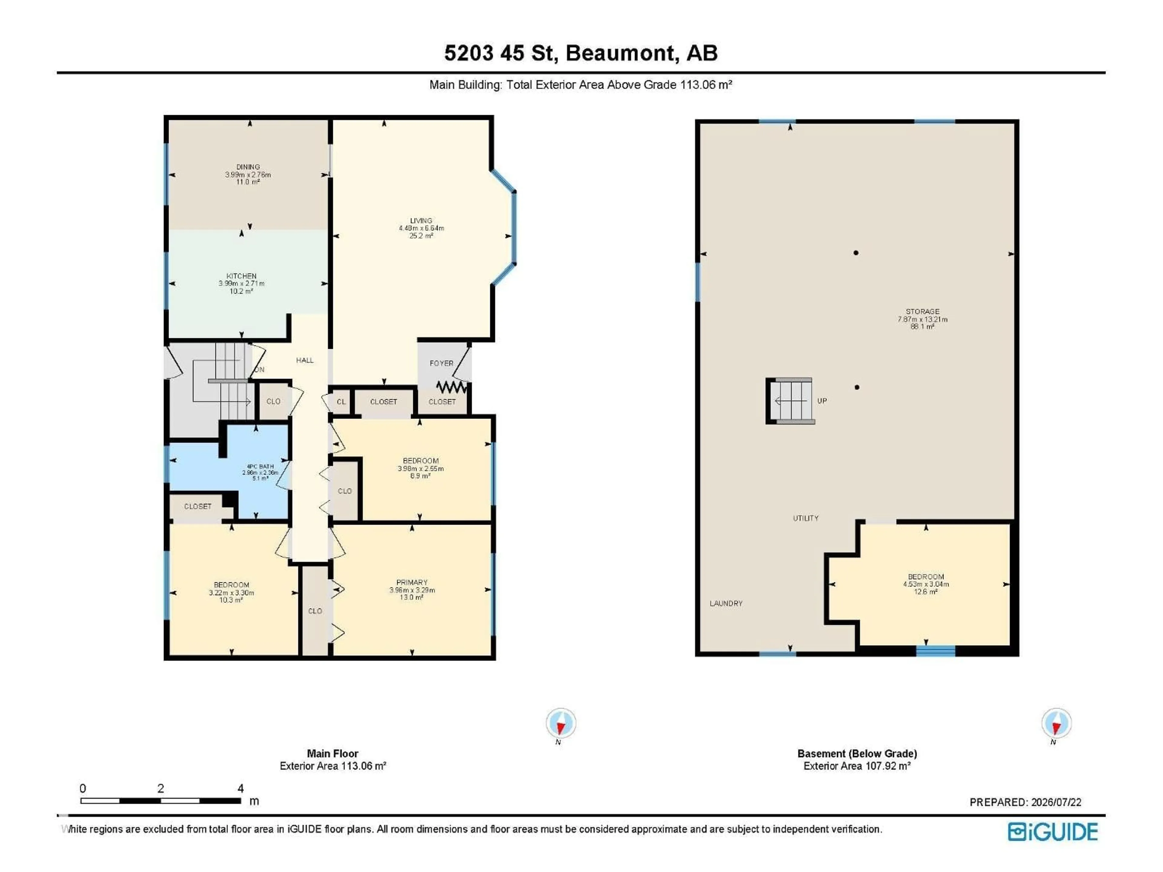 Floor plan for 5203 45 ST, Beaumont Alberta T4X1J1