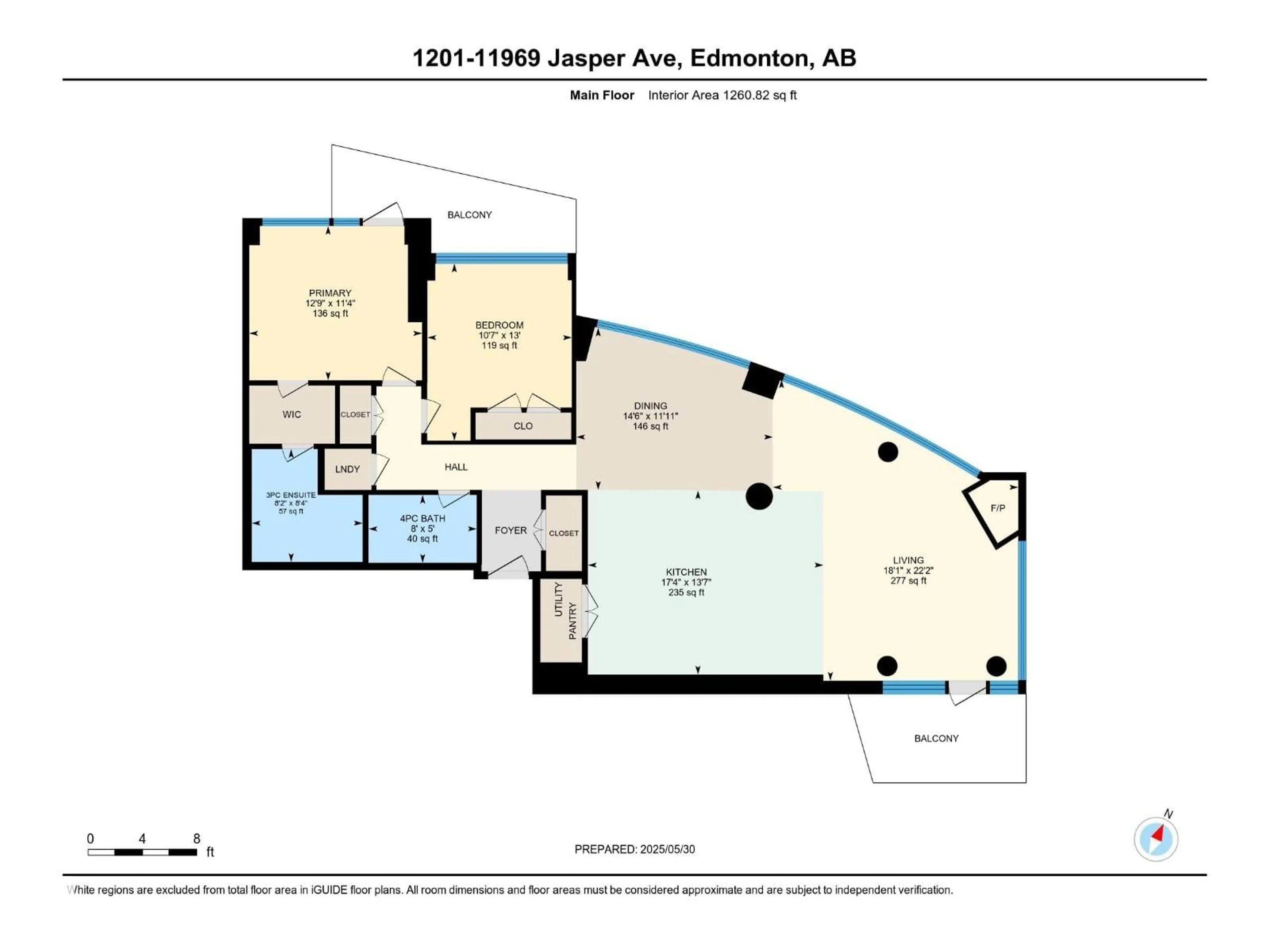 Floor plan for 11969 NW - 1201 JASPER AV, Edmonton Alberta T5K0P1
