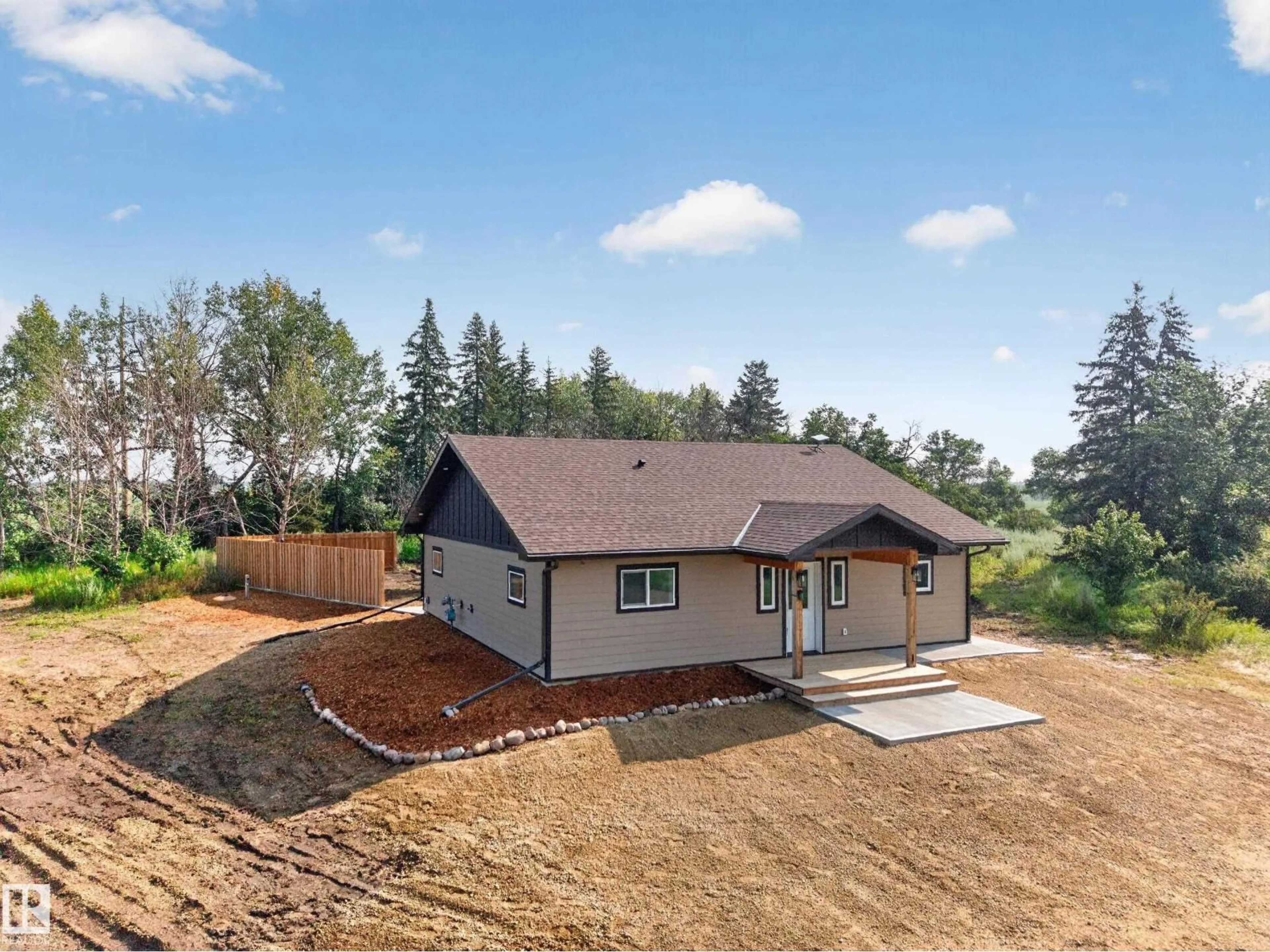 A pic from outside/outdoor area/front of a property/back of a property/a pic from drone, unknown for 21318 TWP 464, Rural Camrose County Alberta T0C0L0