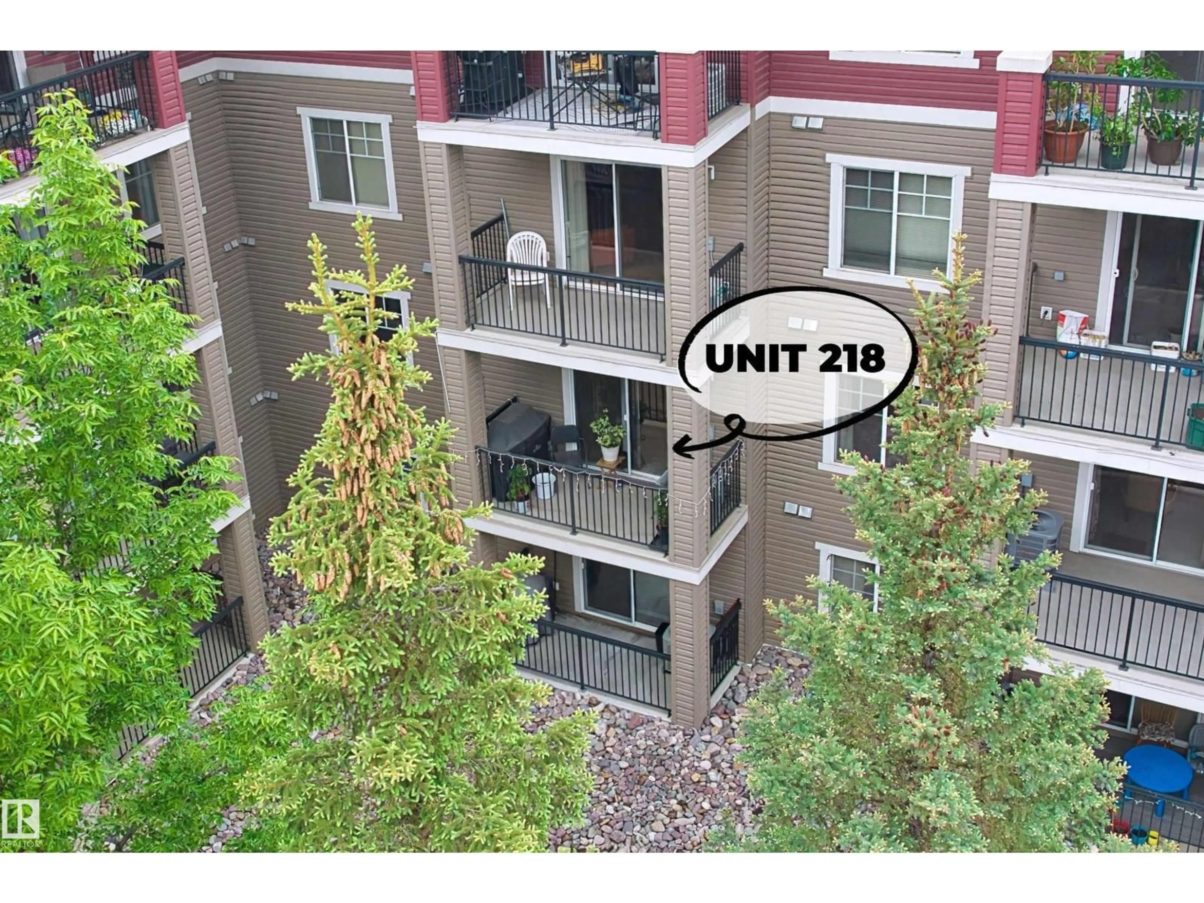 A pic from outside/outdoor area/front of a property/back of a property/a pic from drone, city buildings view from balcony for 2098 - 218 BLACKMUD CREEK DR, Edmonton Alberta T6W1T7