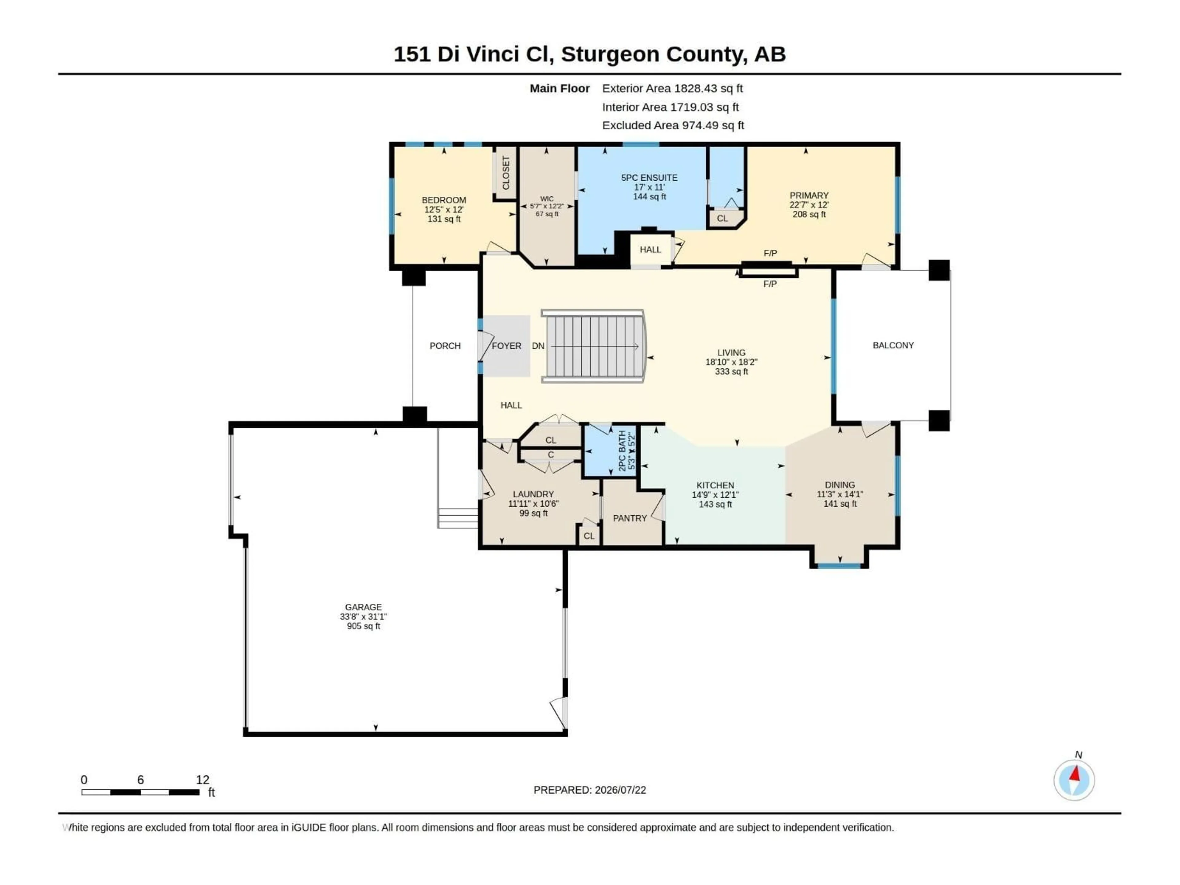 Floor plan for 151 RGE ROAD 250, Rural Sturgeon County Alberta T8T0C9