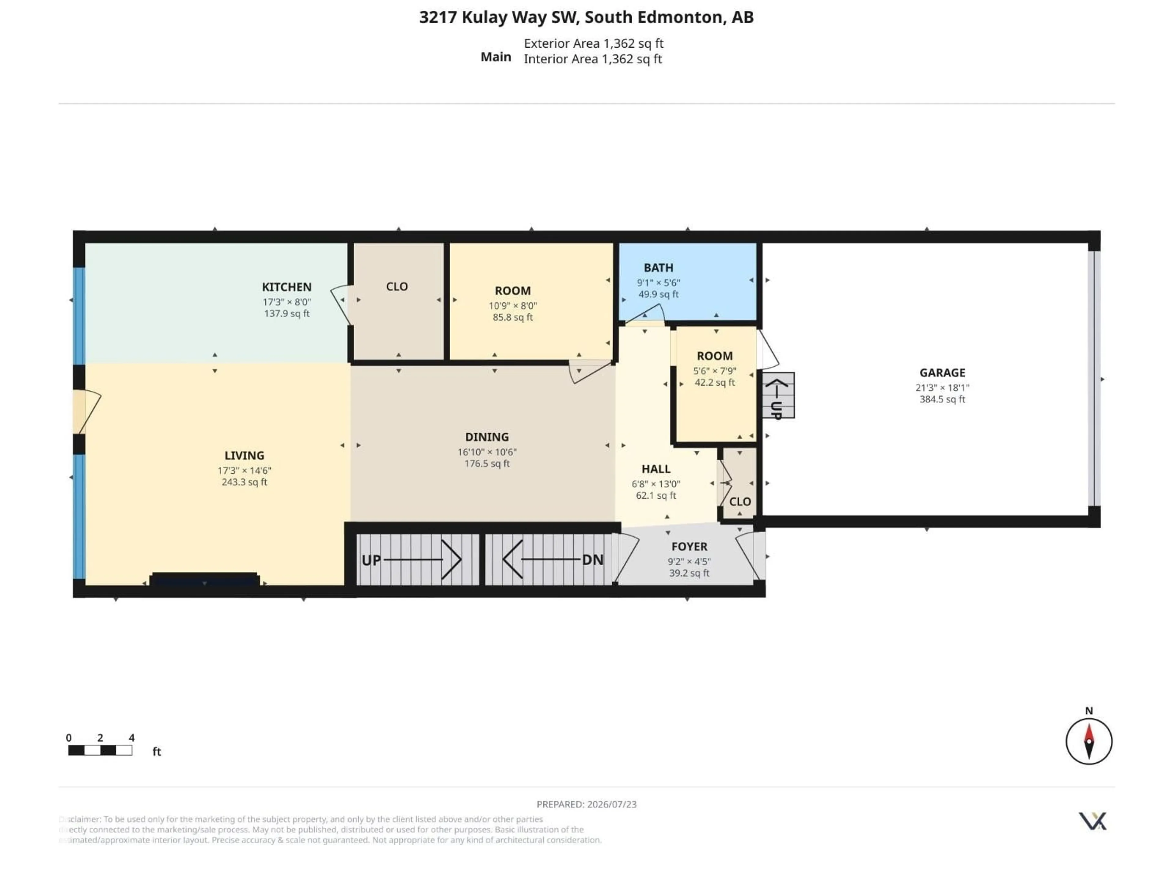 Floor plan for 3217 KULAY WY, Edmonton Alberta T6W2J7