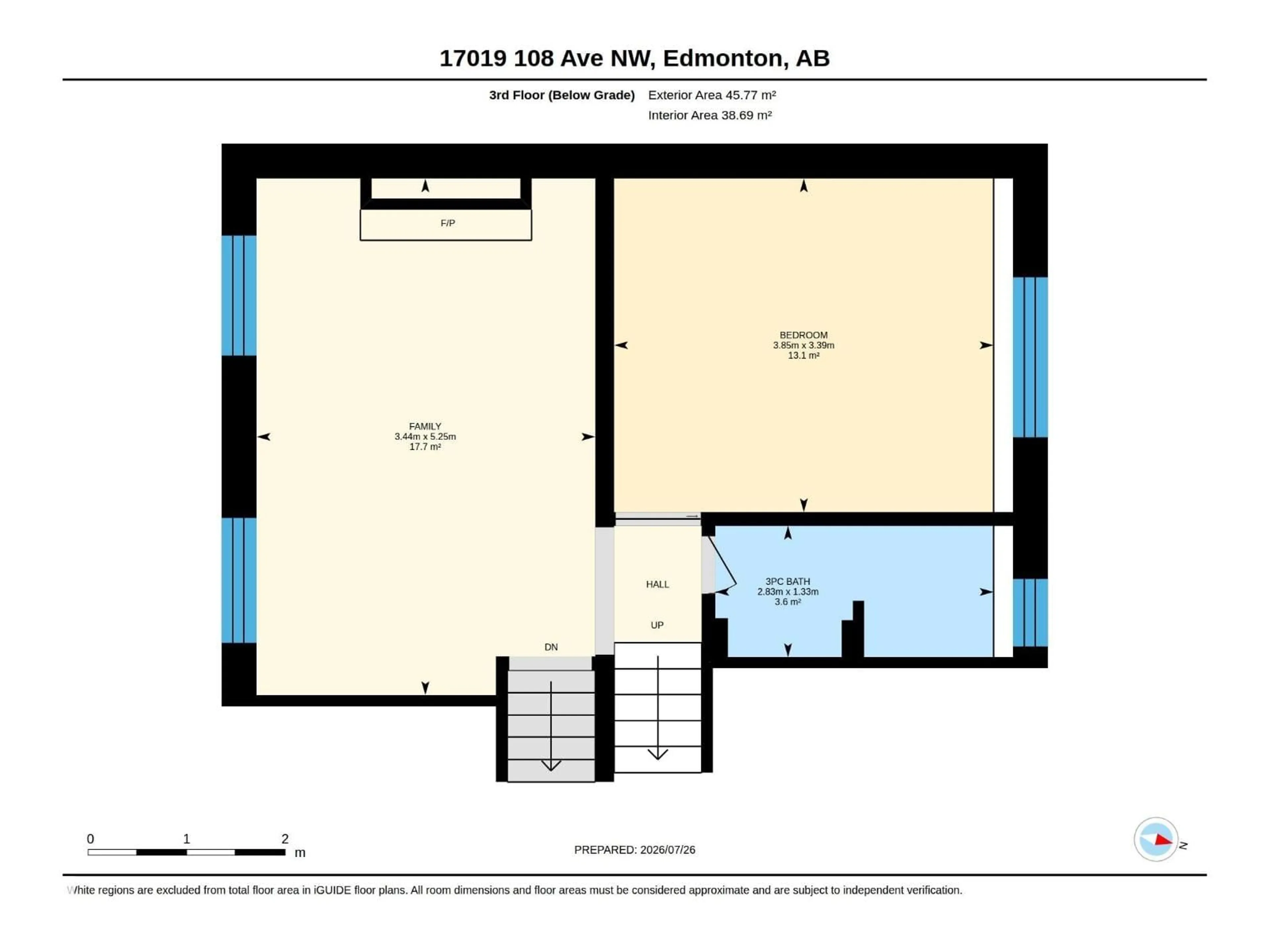 Floor plan for NW - 17019 108 ST, Edmonton Alberta T5Z3C3