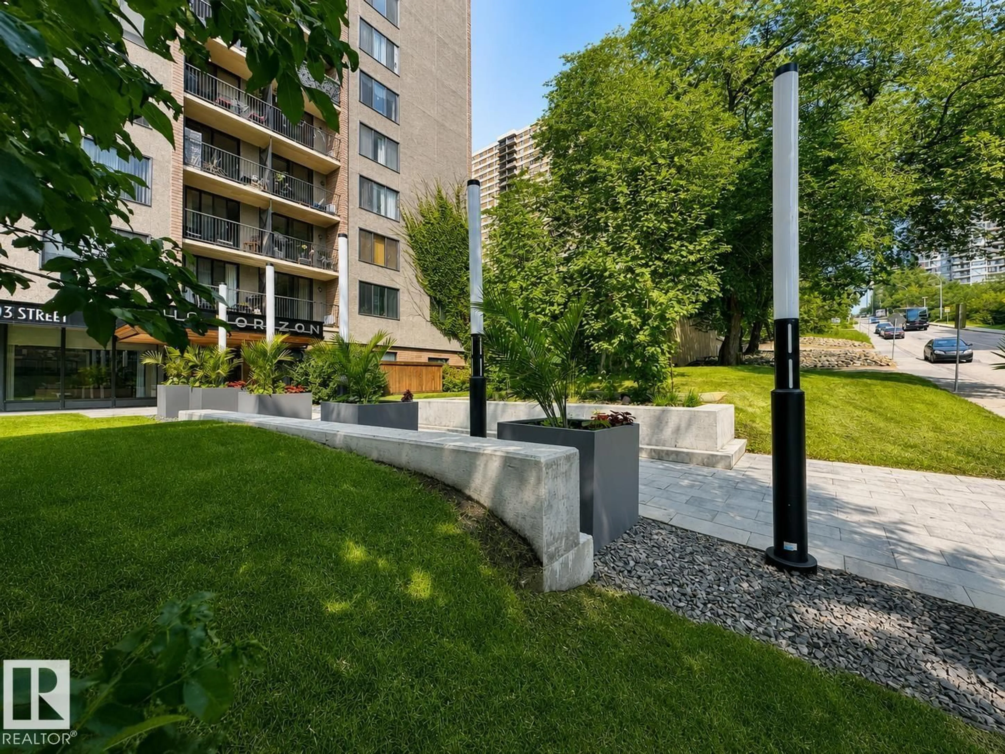 Patio, street for #301 - 9808 103 ST, Edmonton Alberta T5K2G4