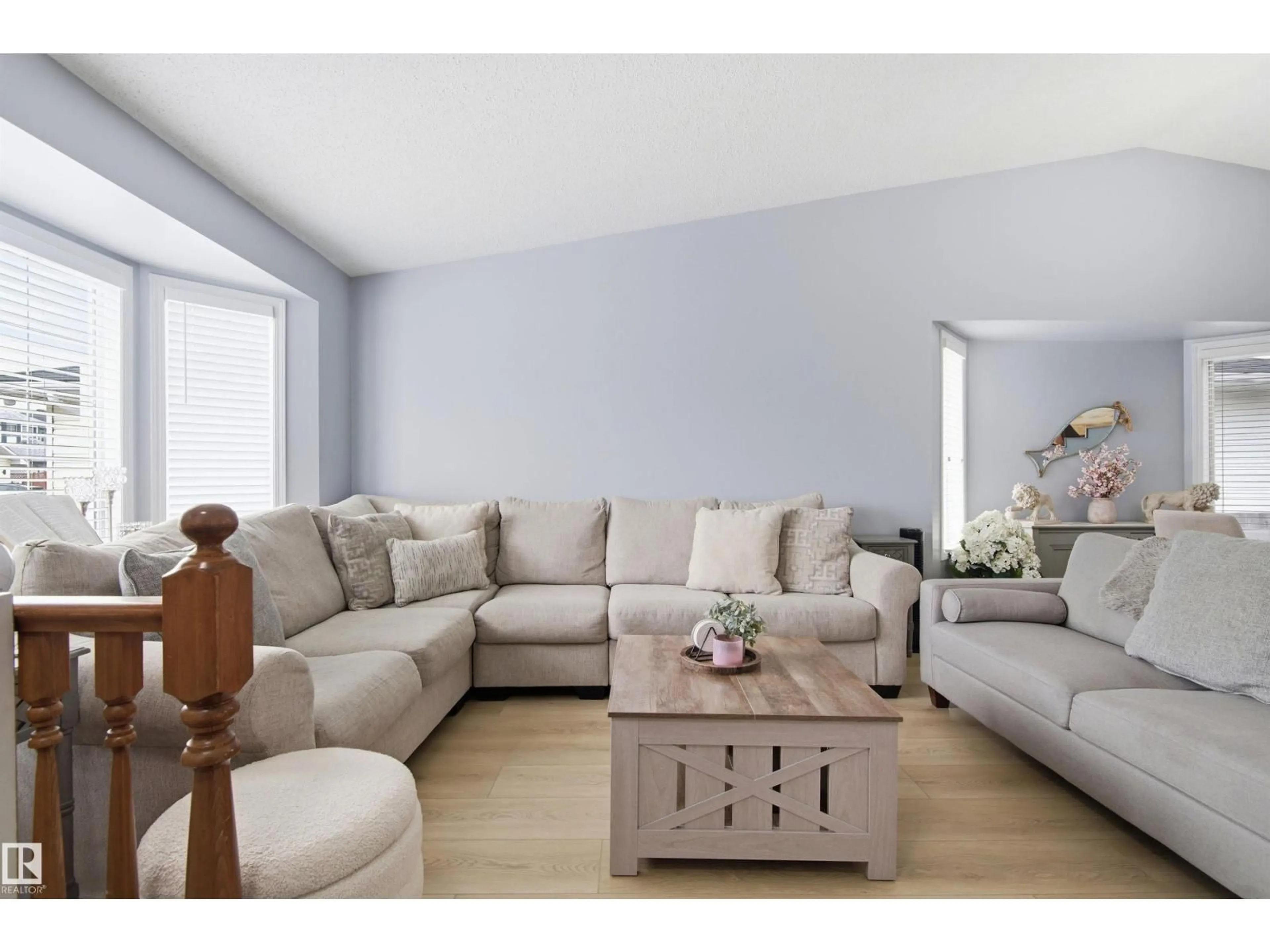 Living room with furniture, unknown for NW - 6224 162B AV, Edmonton Alberta T5Y2S1