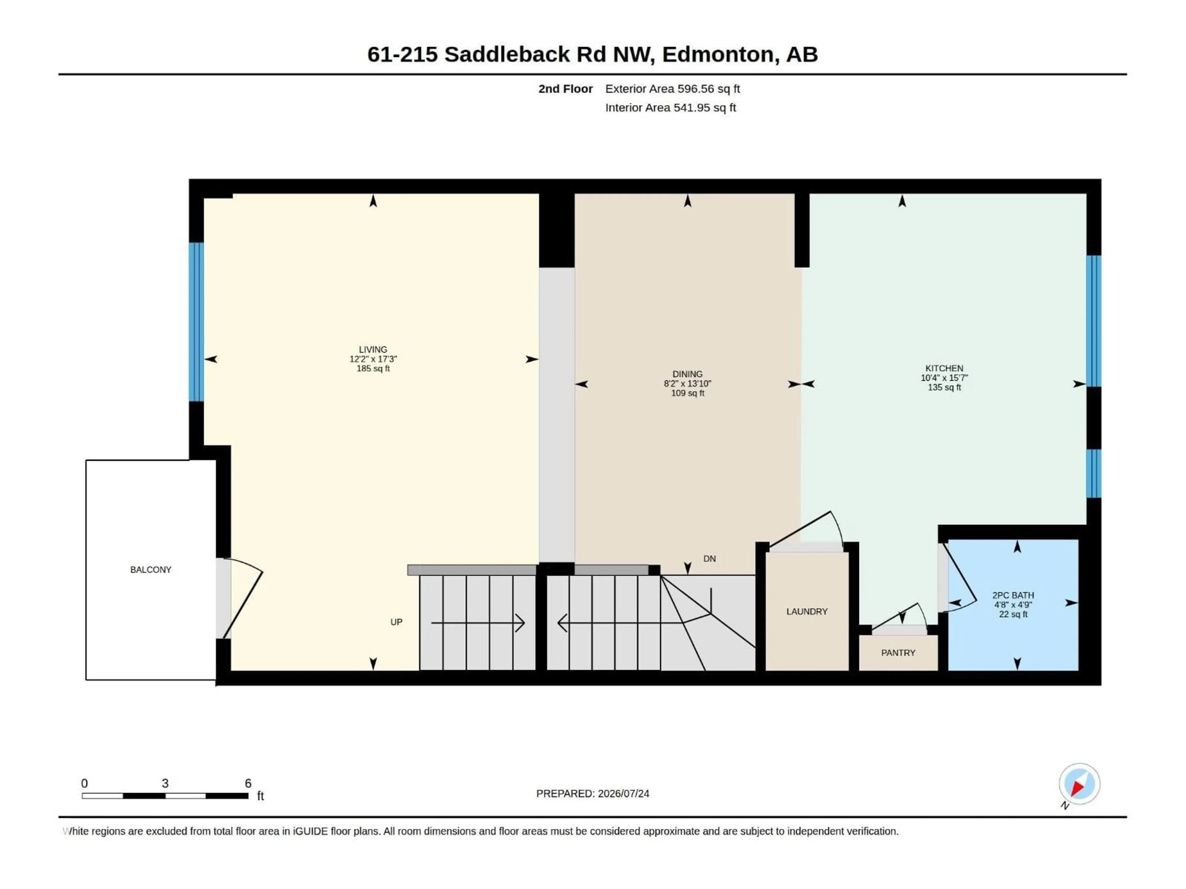 Floor plan for 61 215 SADDLEBACK RD, Edmonton Alberta T6J5T6
