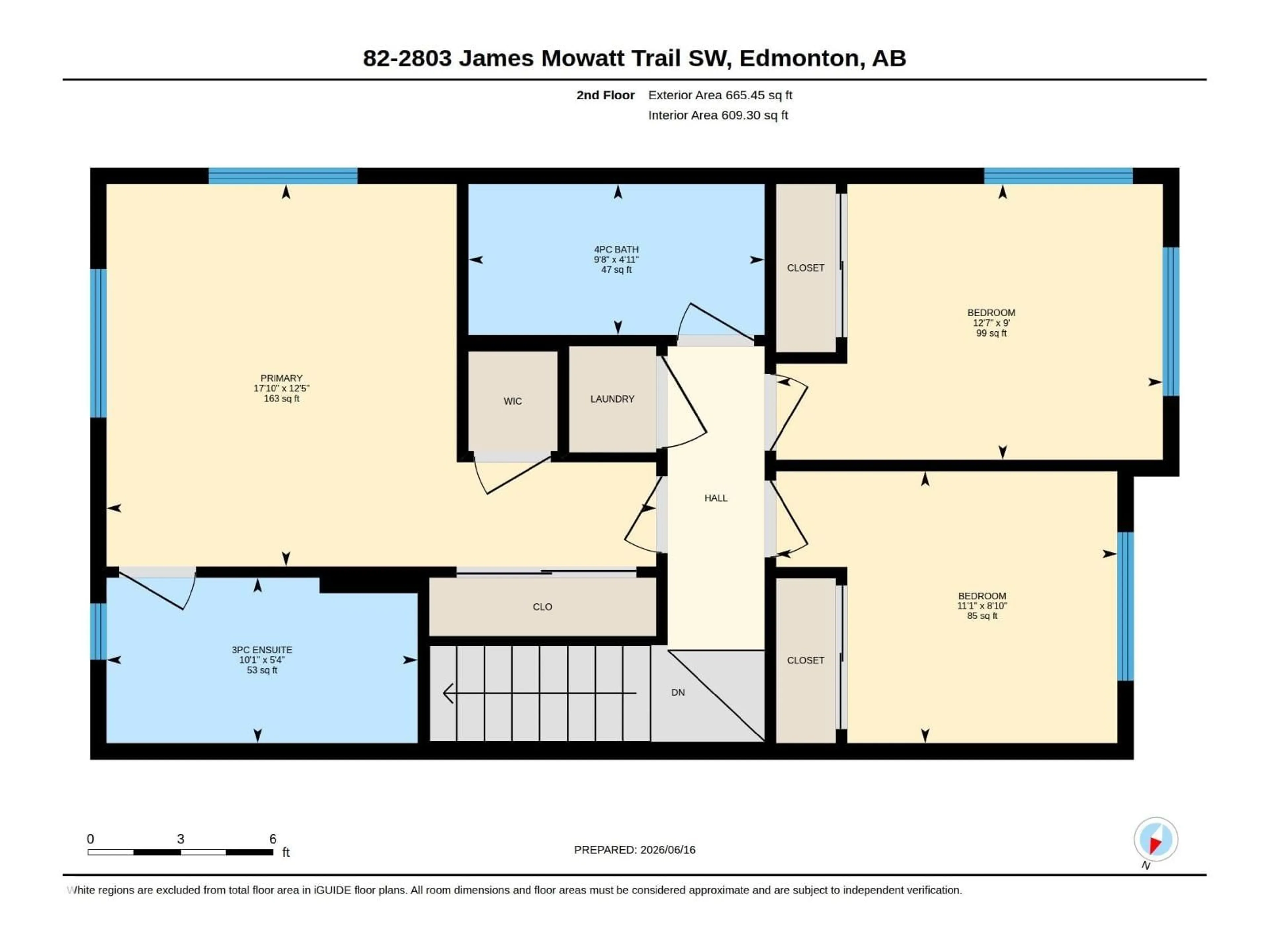 Floor plan for #82 - 2803 JAMES MOWATT TRAIL, Edmonton Alberta T6W2P5