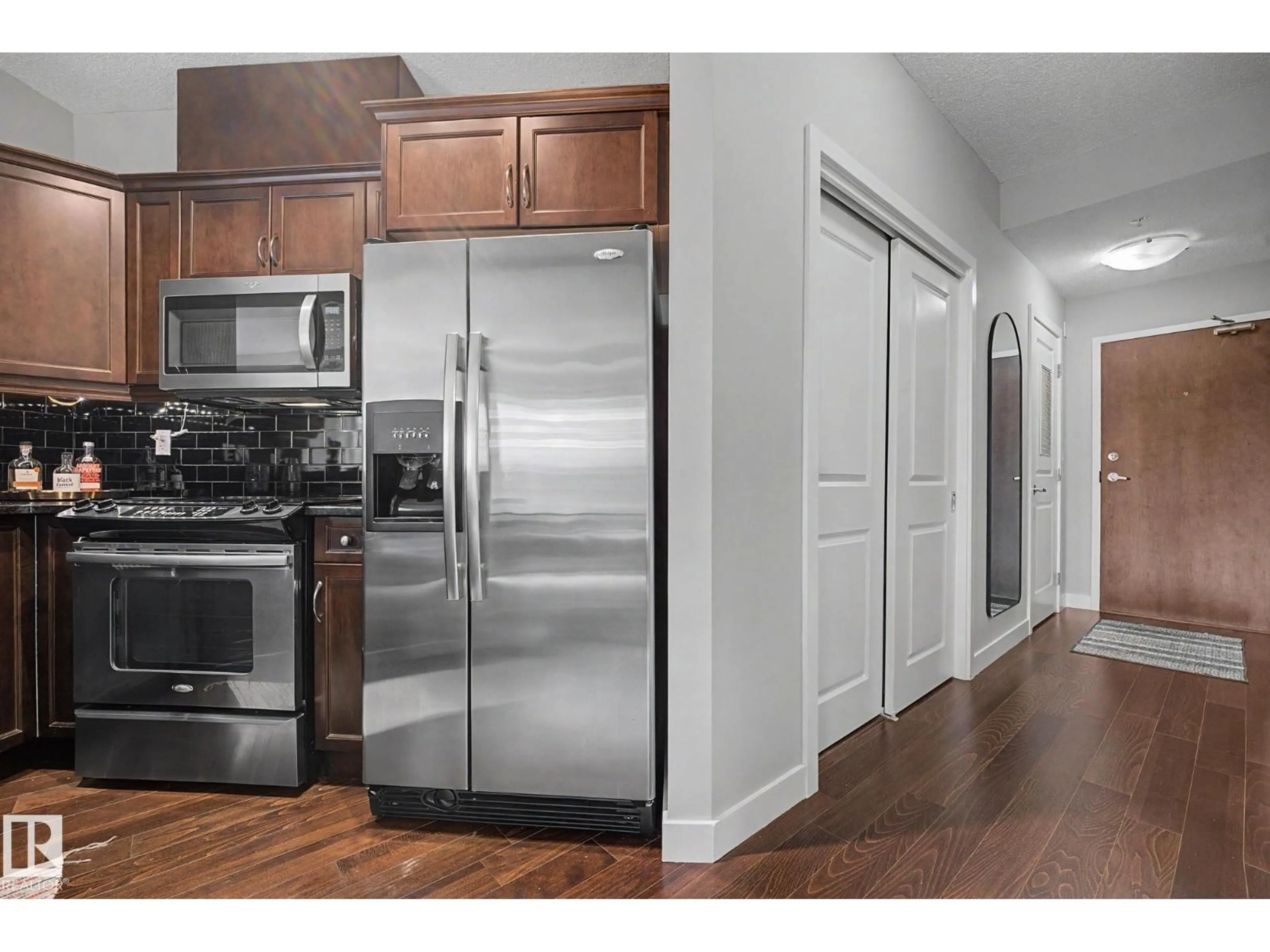 Standard kitchen, wood/laminate floor for #307 - 7907 109 ST, Edmonton Alberta T6G1C7