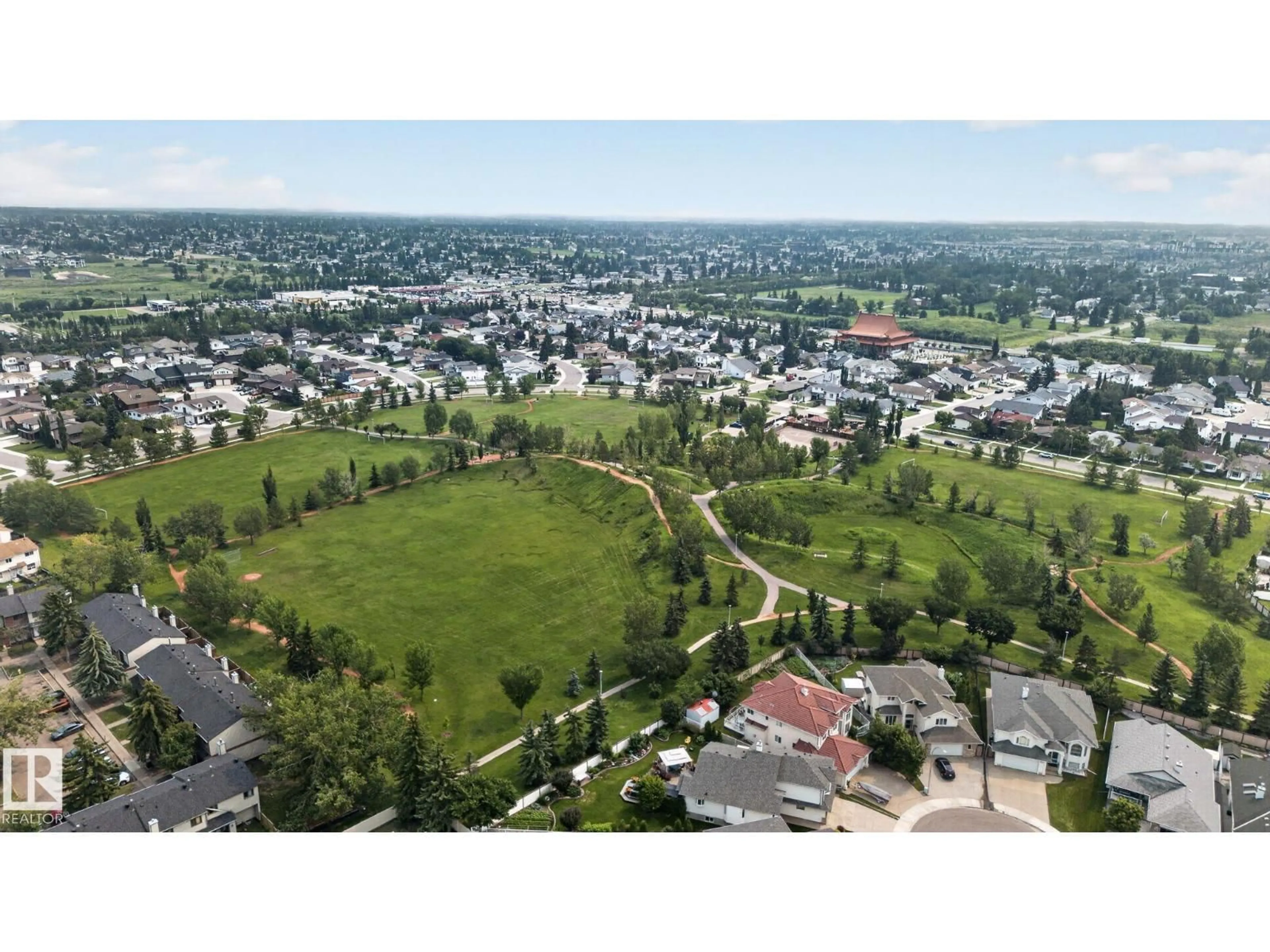 A pic from outside/outdoor area/front of a property/back of a property/a pic from drone, mountain view for 10644 158 AV, Edmonton Alberta T5X4H5