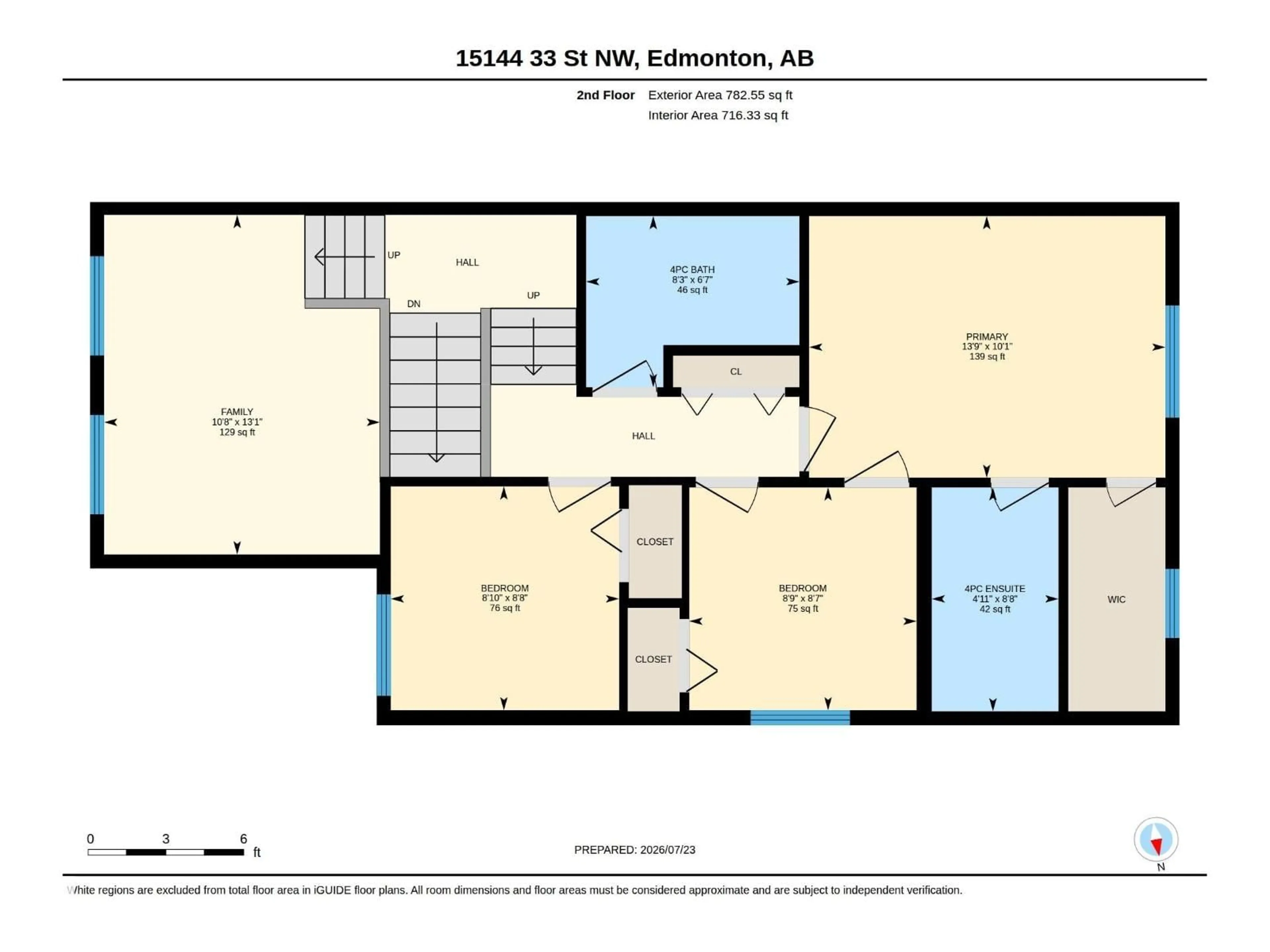 Floor plan for 15144 33 ST, Edmonton Alberta T5Y0J7