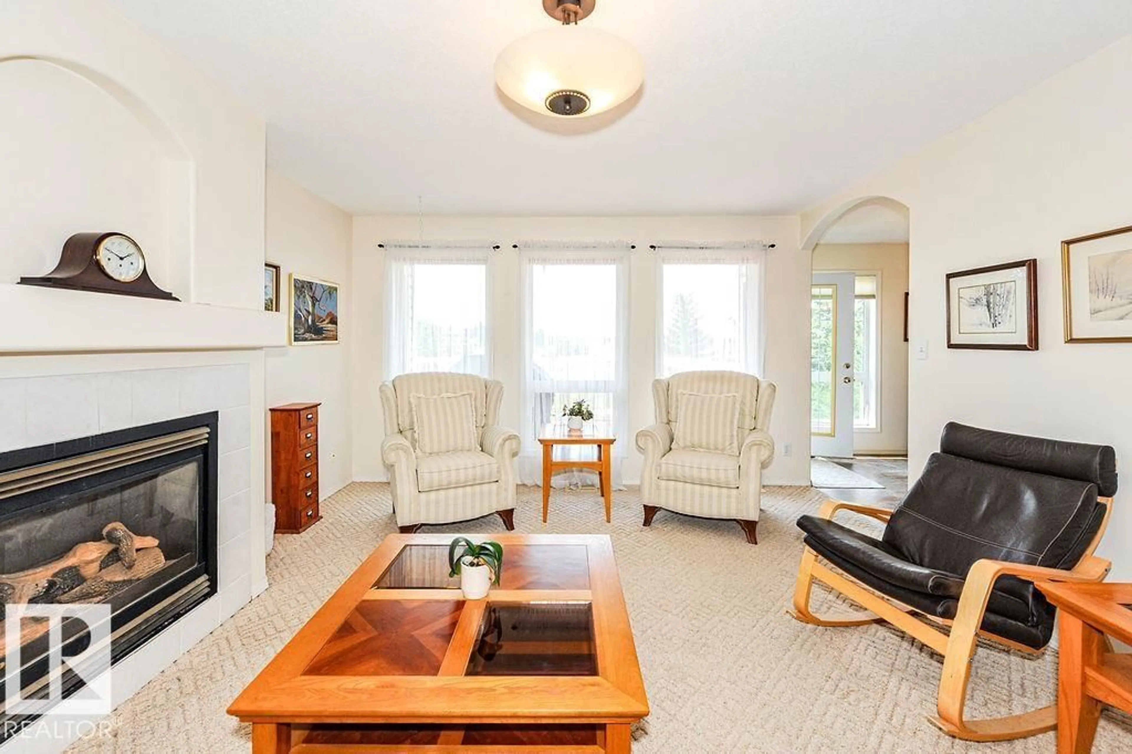 Living room with furniture, unknown for 4720 51 ST, Camrose Alberta T4V1R8