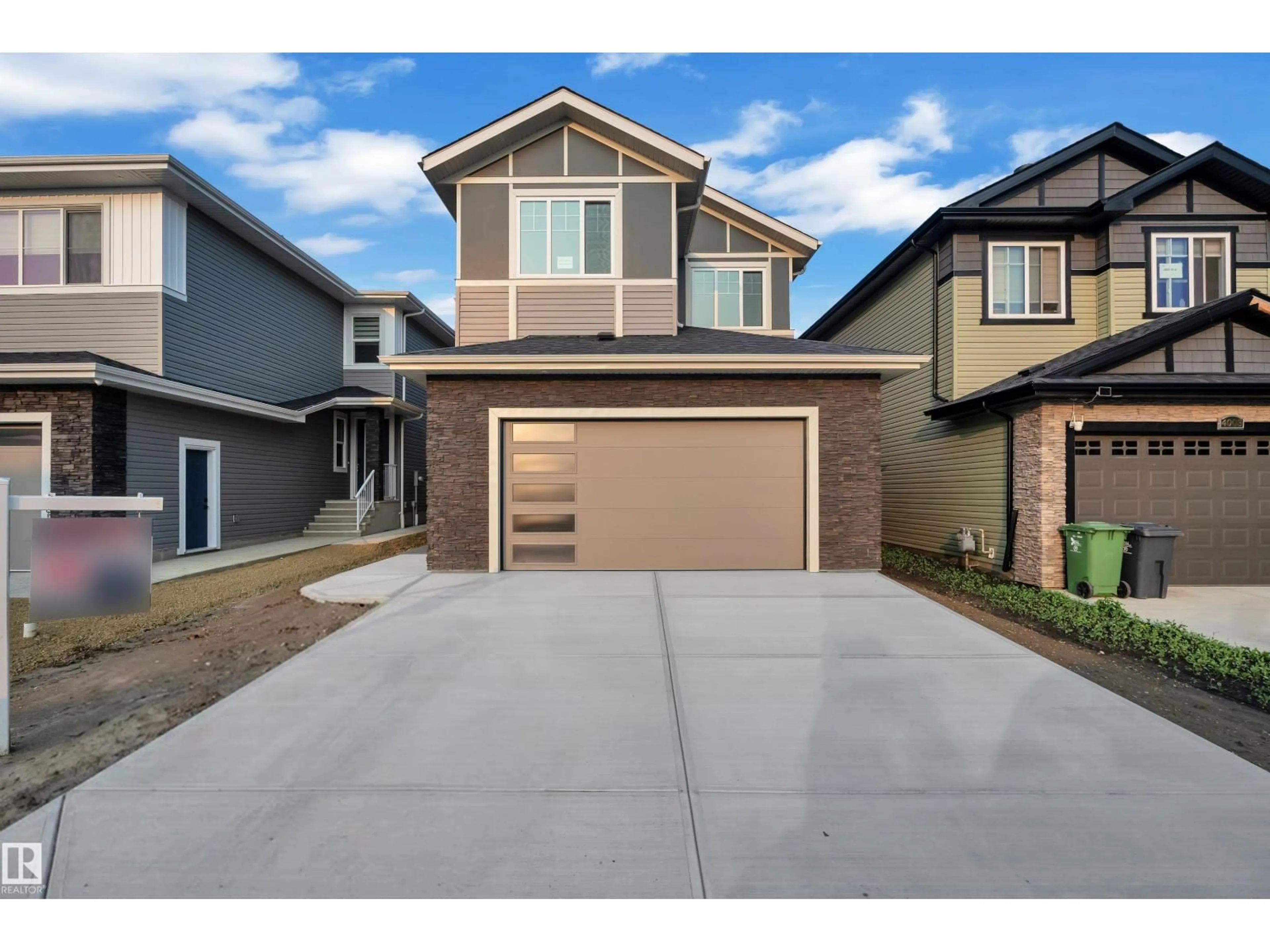 Home with vinyl exterior material, street for 4005 39 ST, Beaumont Alberta T6X3B5