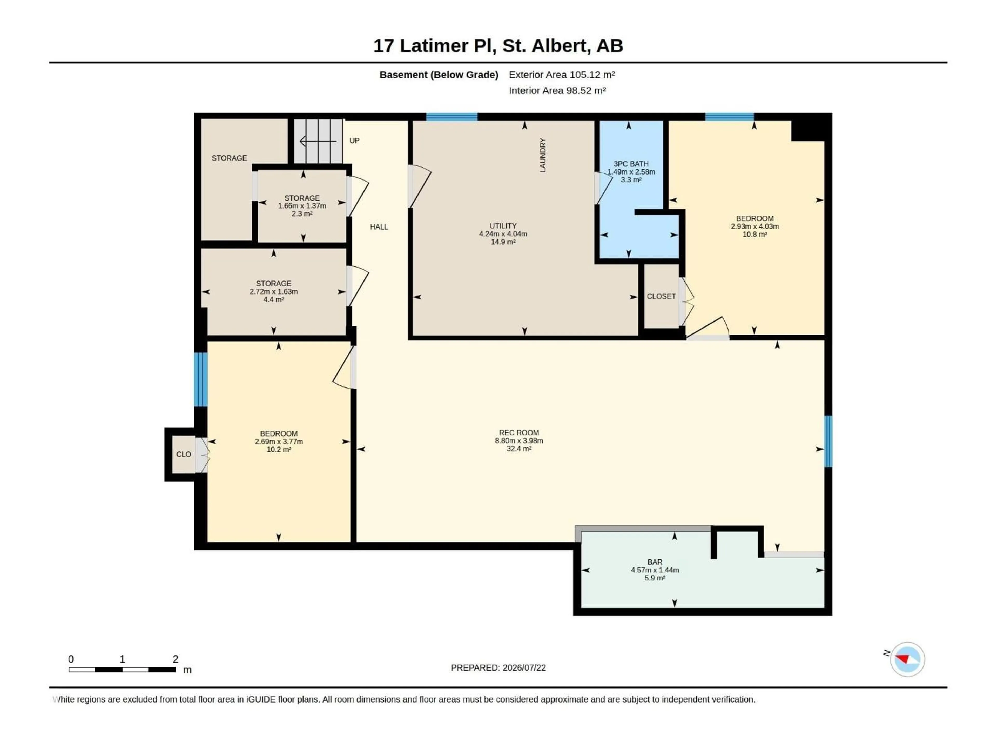 Floor plan for 17 LATIMER PL, St. Albert Alberta T8N2J5