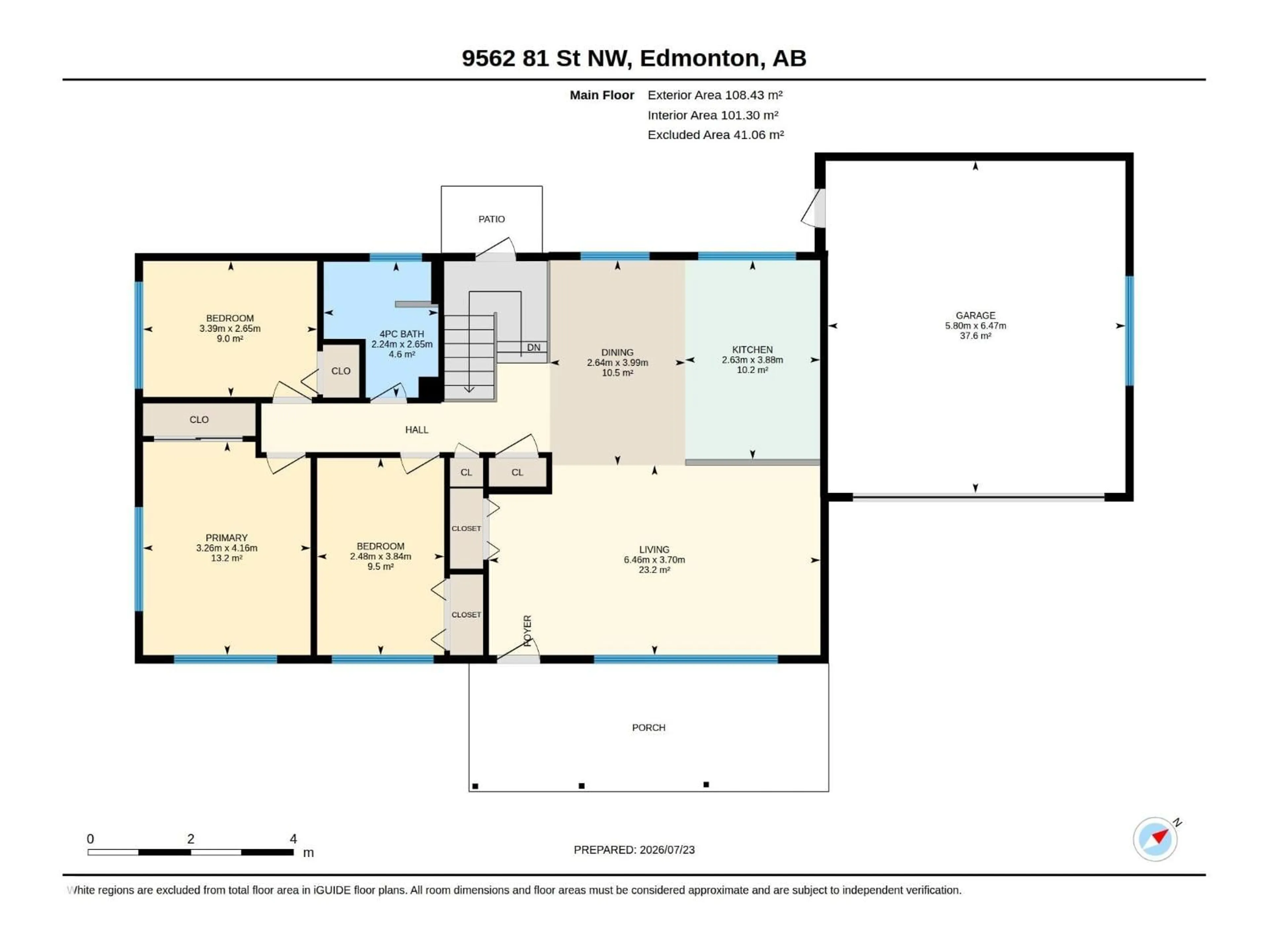 Floor plan for 9562 81 ST, Edmonton Alberta T6C2W5