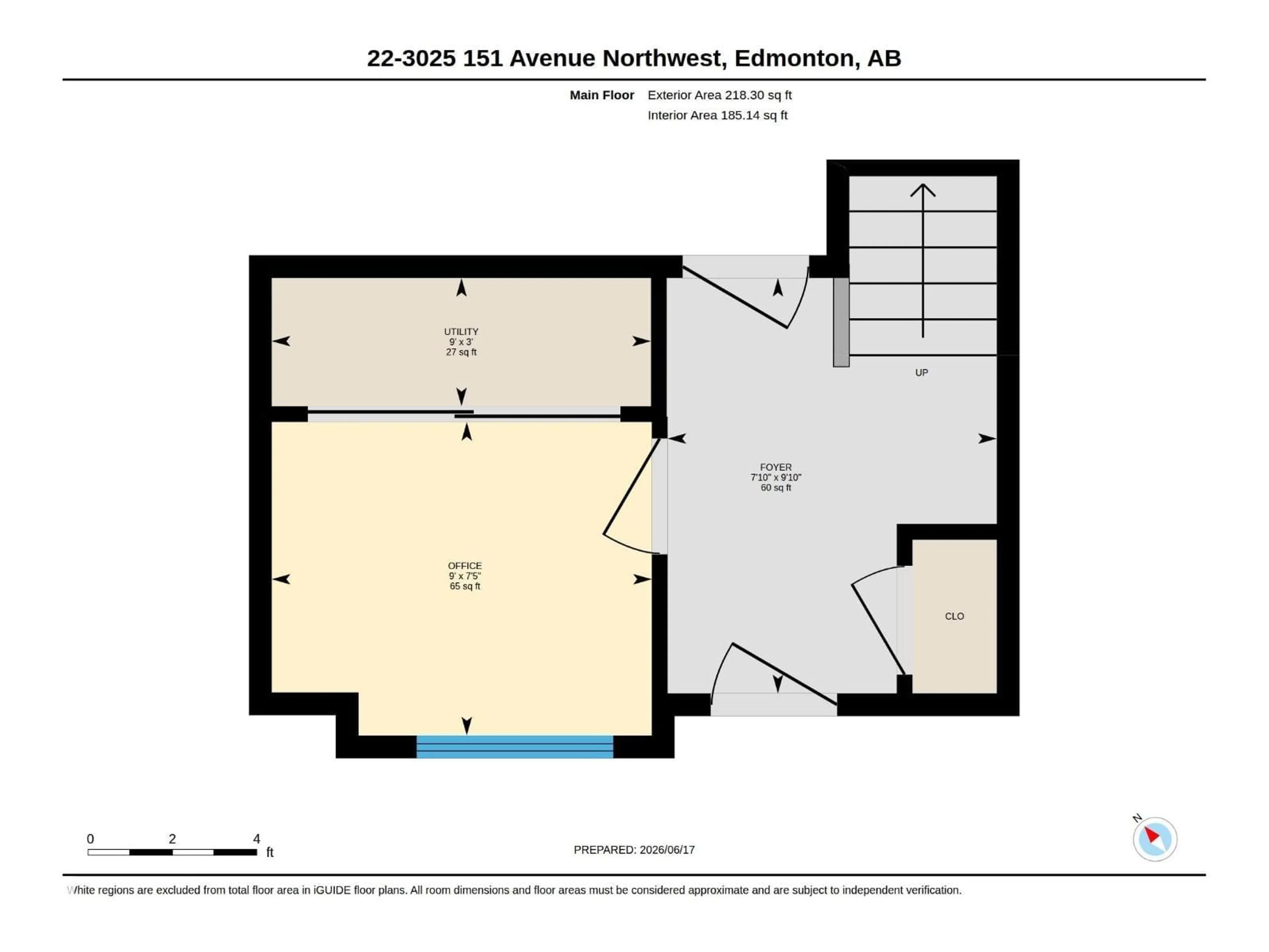 Floor plan for #22 - 3025 151 AV, Edmonton Alberta T5Y3W4