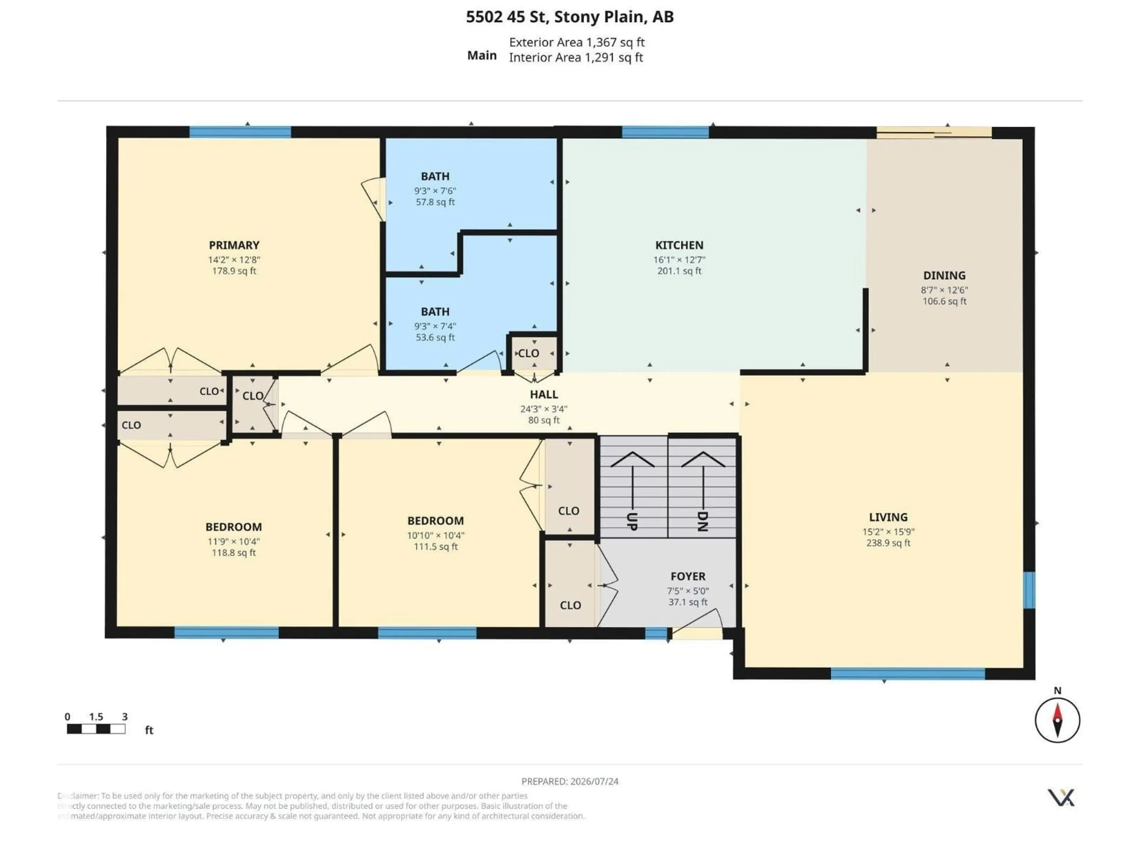 Floor plan for 5502 45 ST, Stony Plain Alberta T7Z1C9