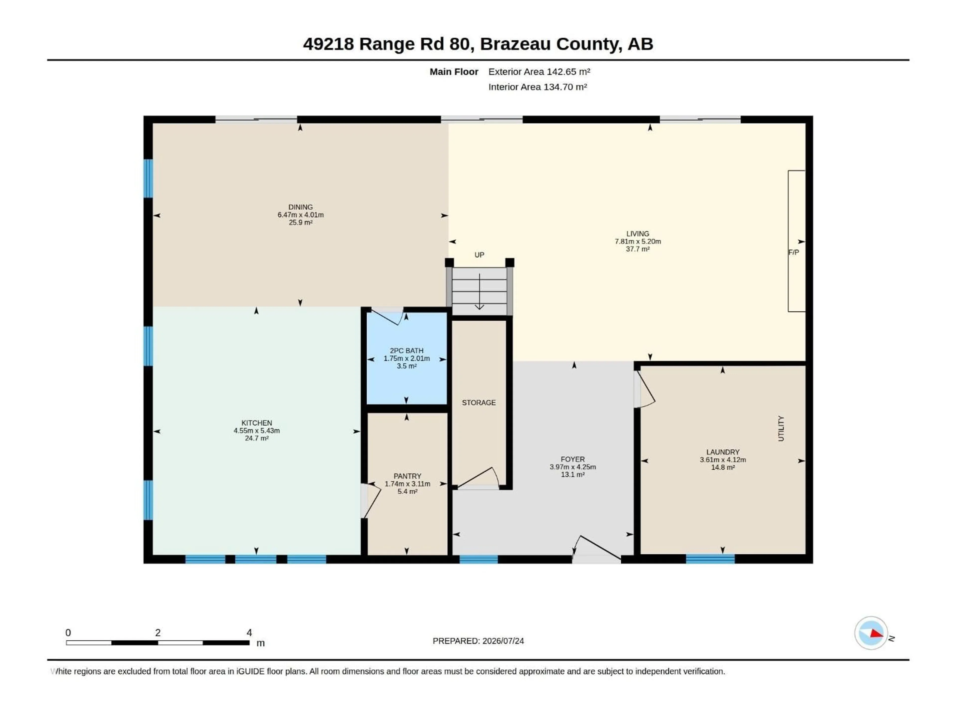 Floor plan for 49218 RGE ROAD 80, Rural Brazeau County Alberta T7A2A1