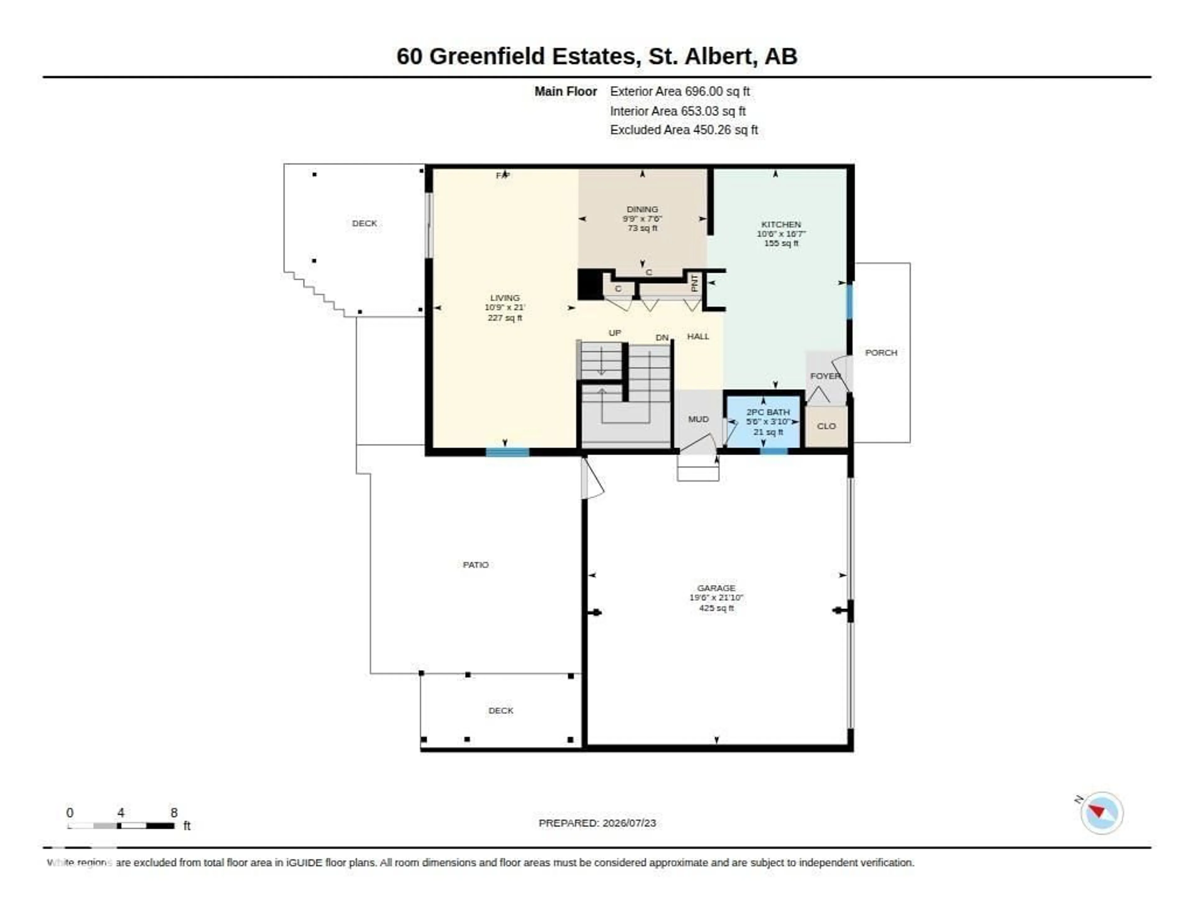 Floor plan for 60 GREENFIELD ES, St. Albert Alberta T8N2G2