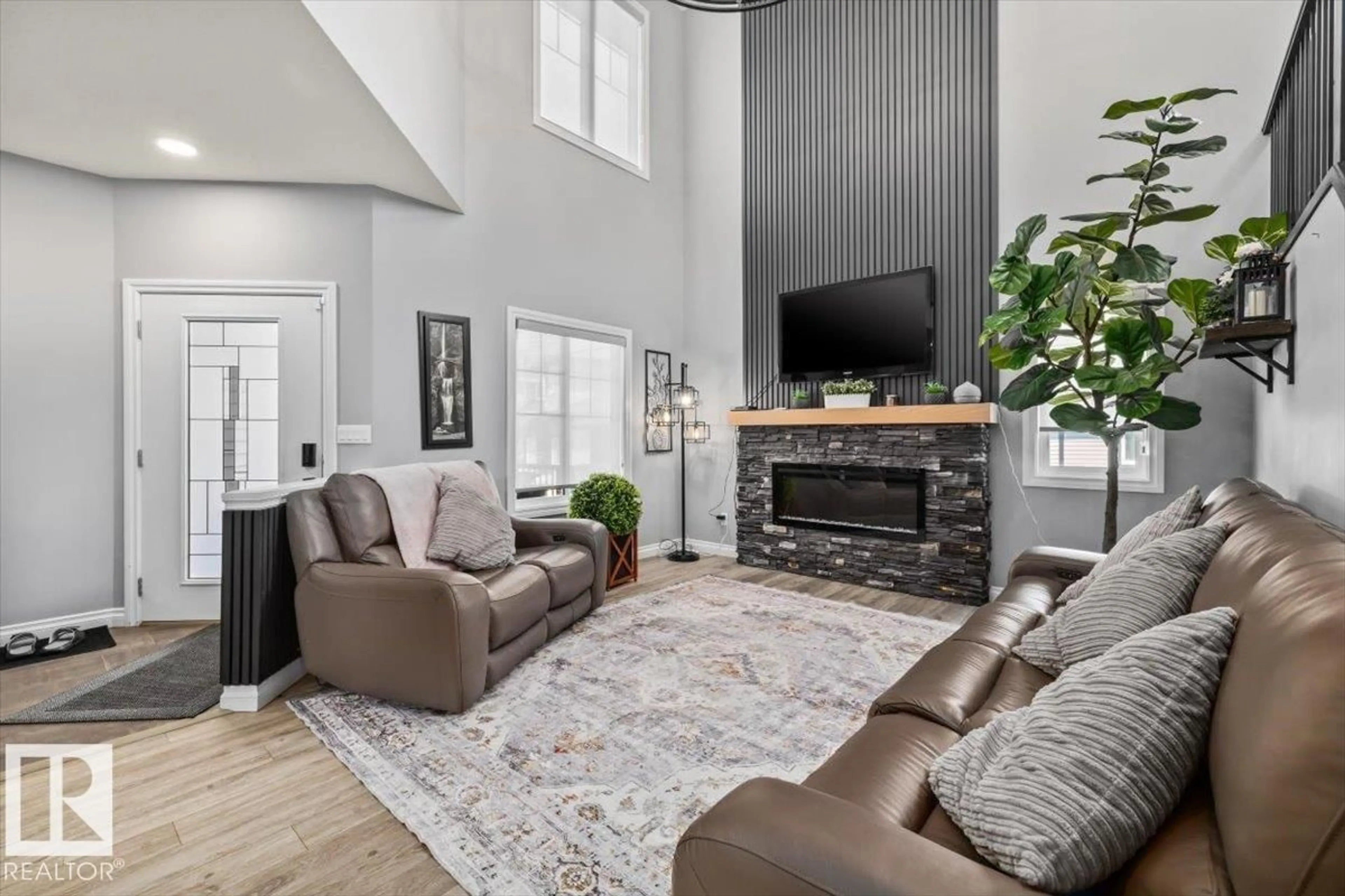 Living room with furniture, unknown for SW - 5203 23A AV, Edmonton Alberta T6X2X3