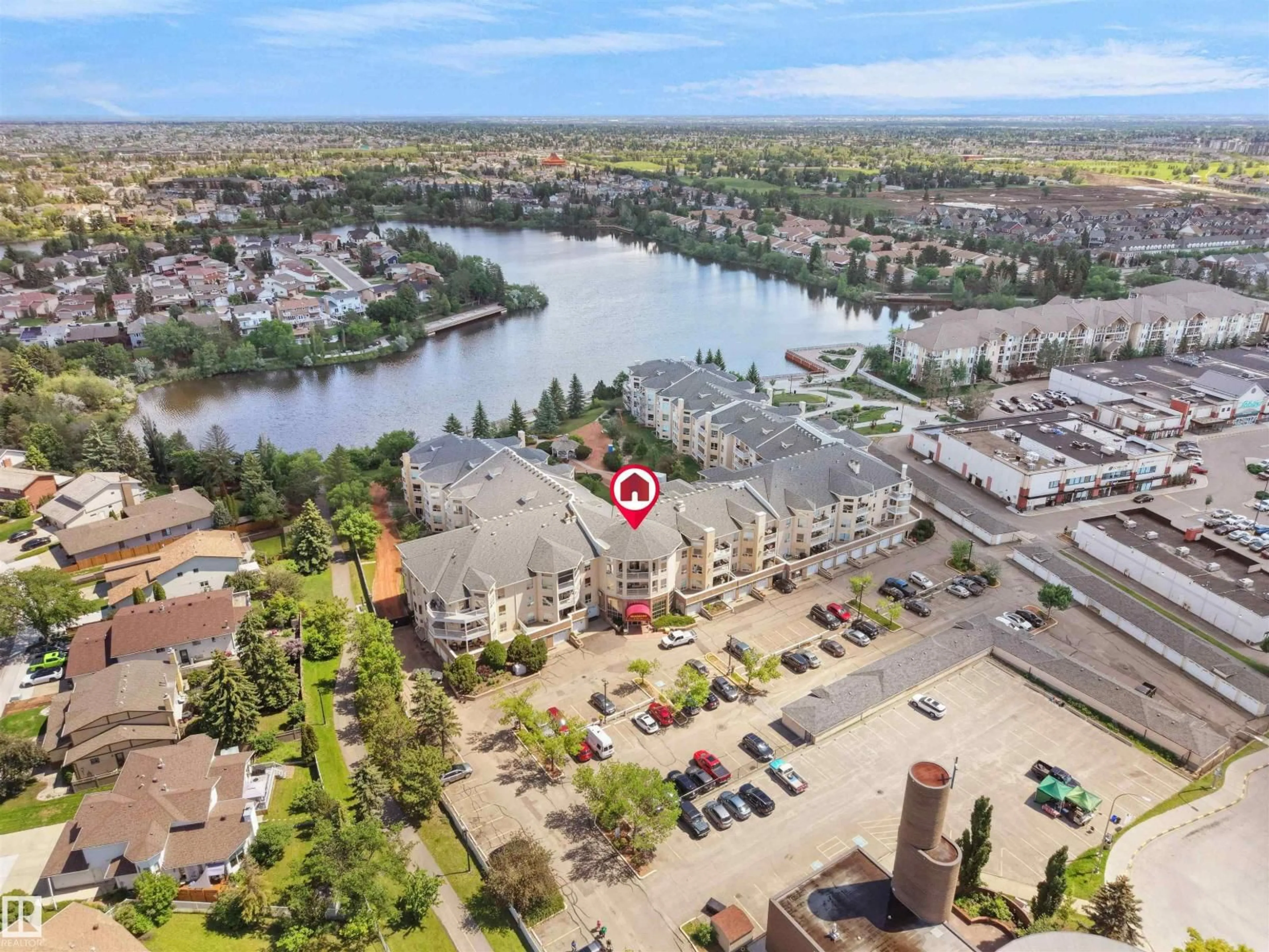 A pic from outside/outdoor area/front of a property/back of a property/a pic from drone, water/lake/river/ocean view for 15499 - 228 CASTLE DOWNS RD, Edmonton Alberta T5X5Y3