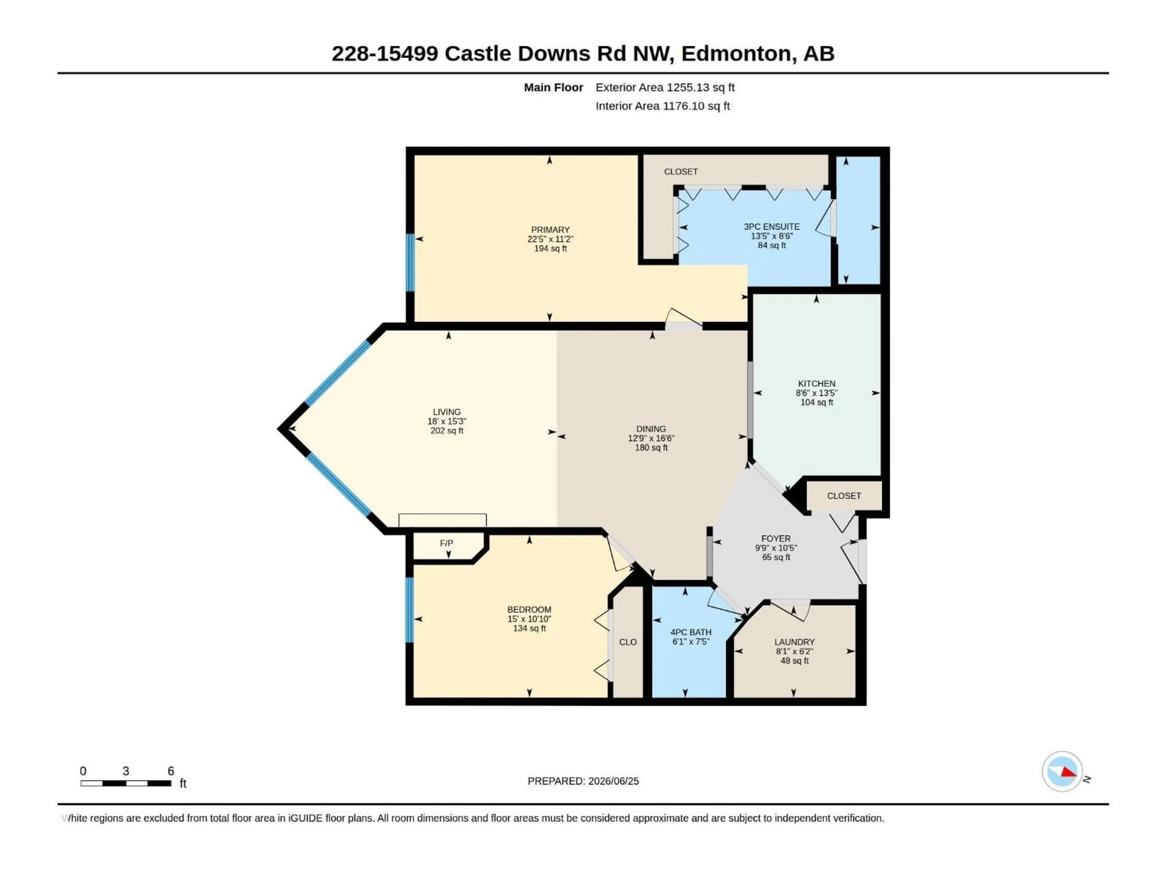 Floor plan for 15499 - 228 CASTLE DOWNS RD, Edmonton Alberta T5X5Y3