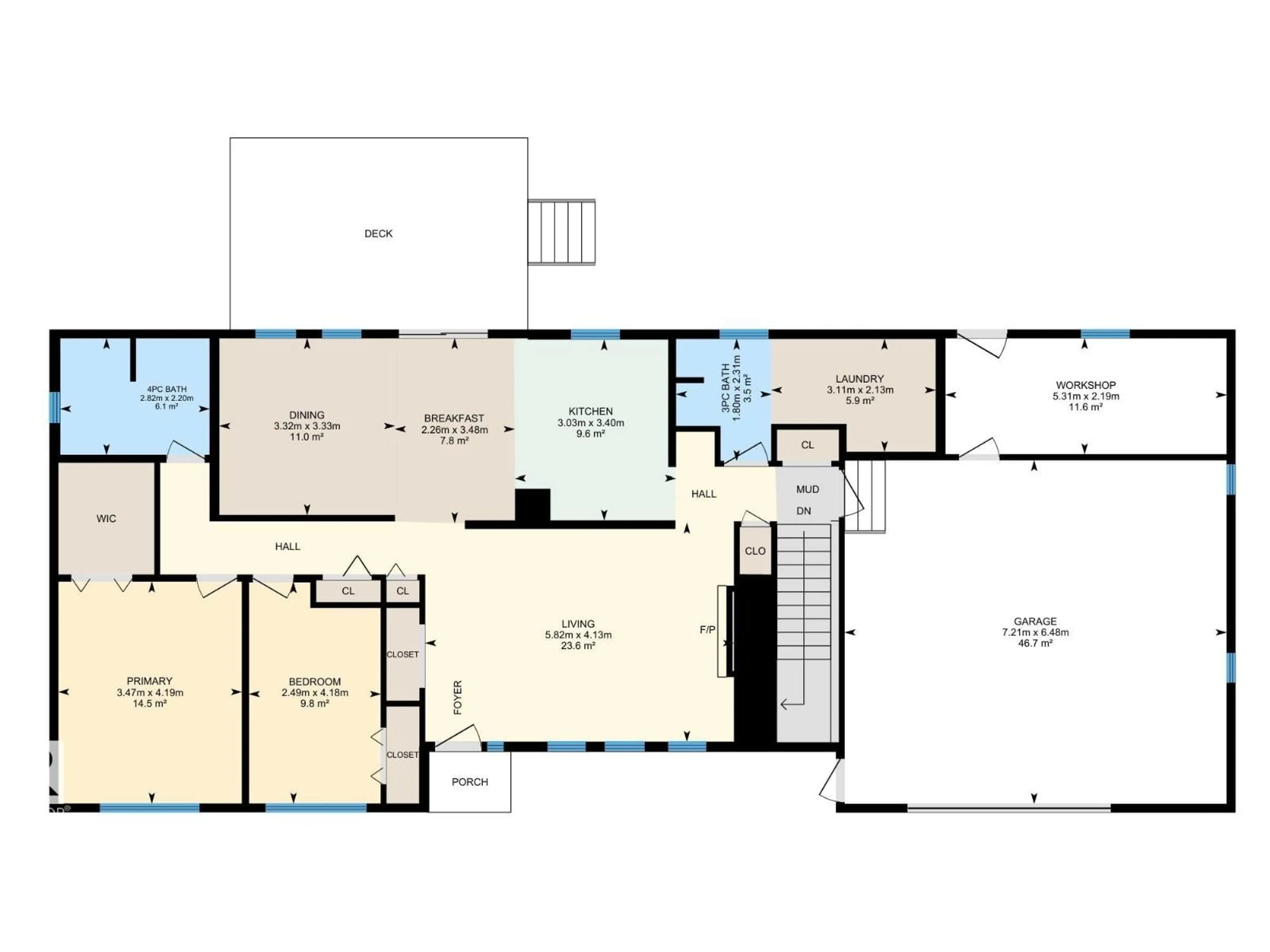 Floor plan for 5825 52 ST, Wetaskiwin Alberta T9A2W5
