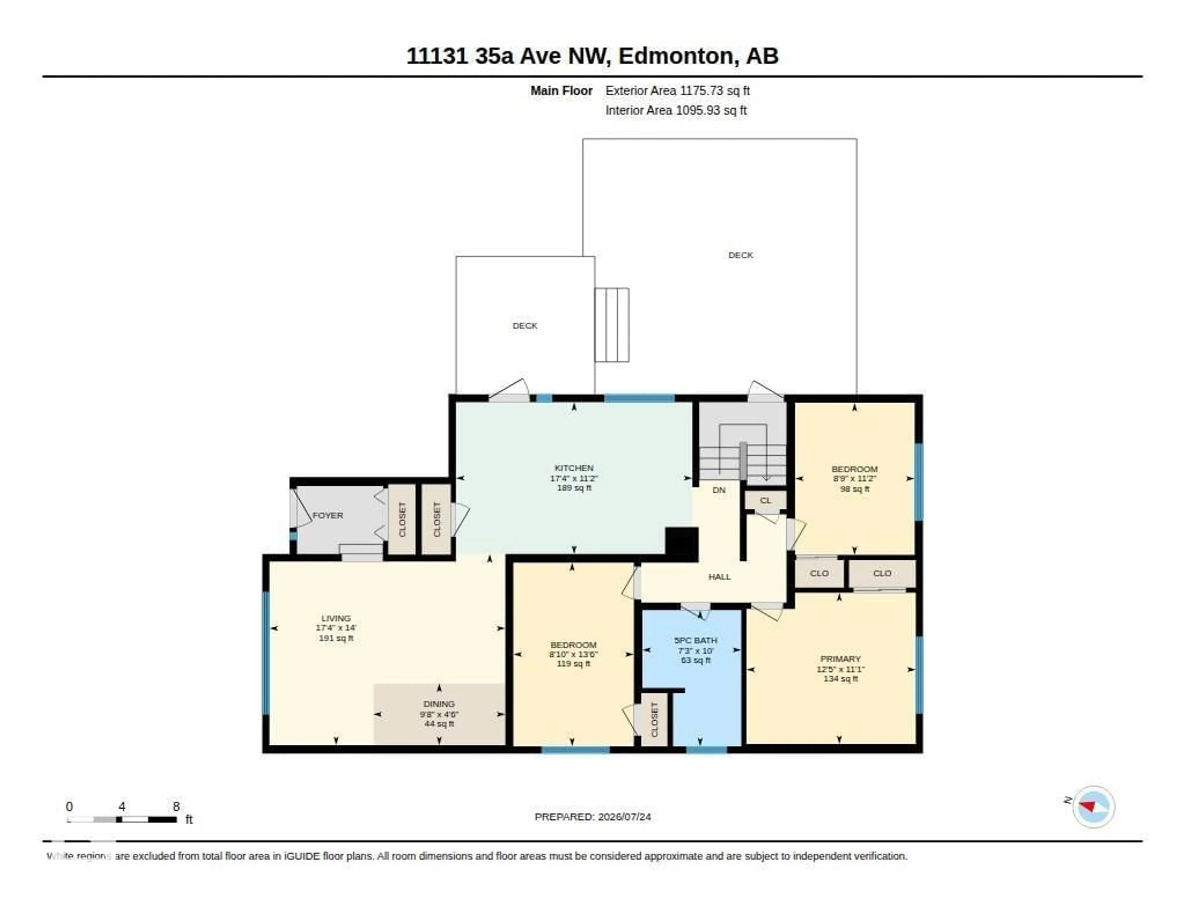 Floor plan for 11131 35A AV, Edmonton Alberta T6J0A4