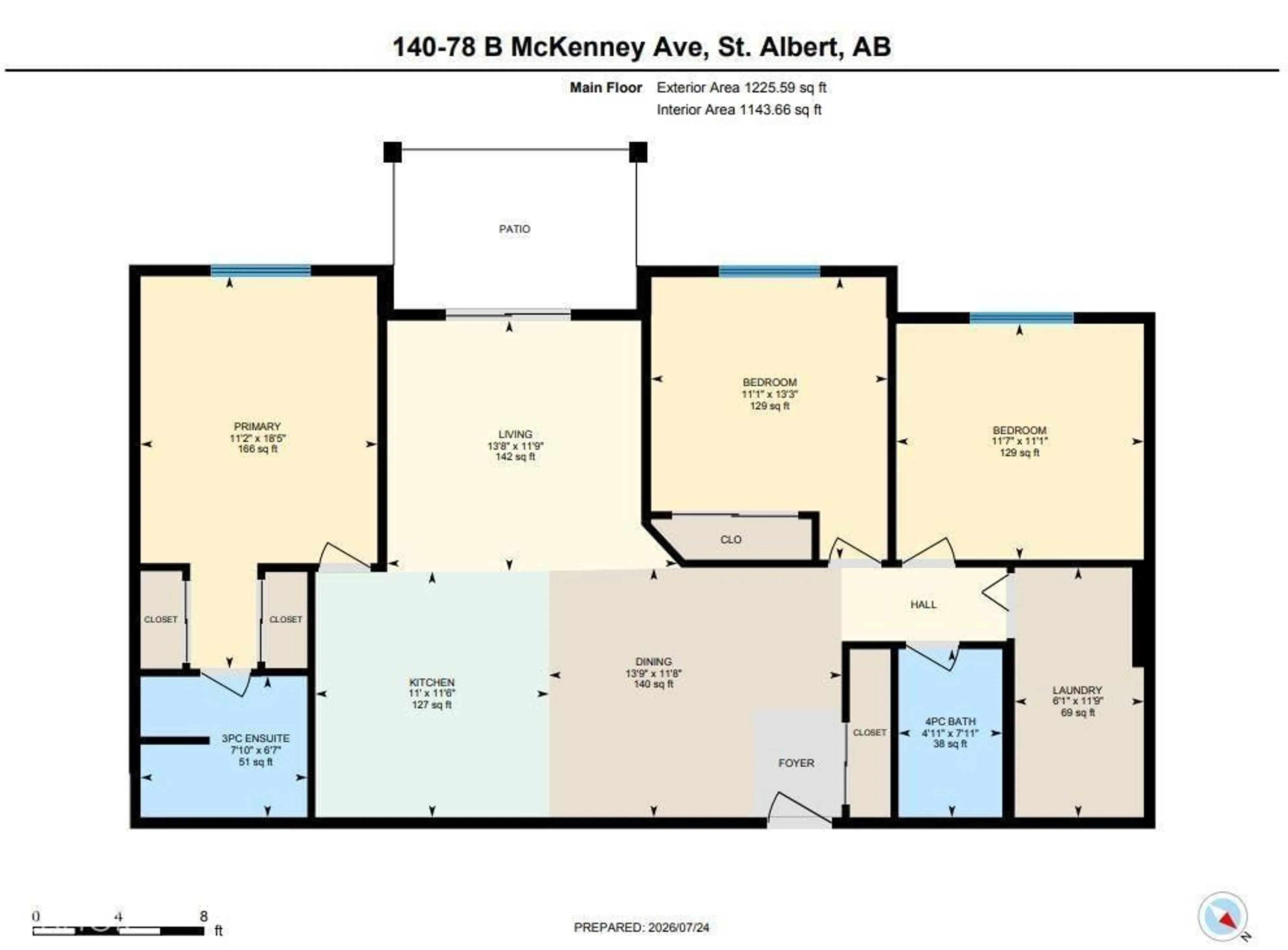 Floor plan for 78B - 140 MCKENNEY AV, St. Albert Alberta T8N7K3