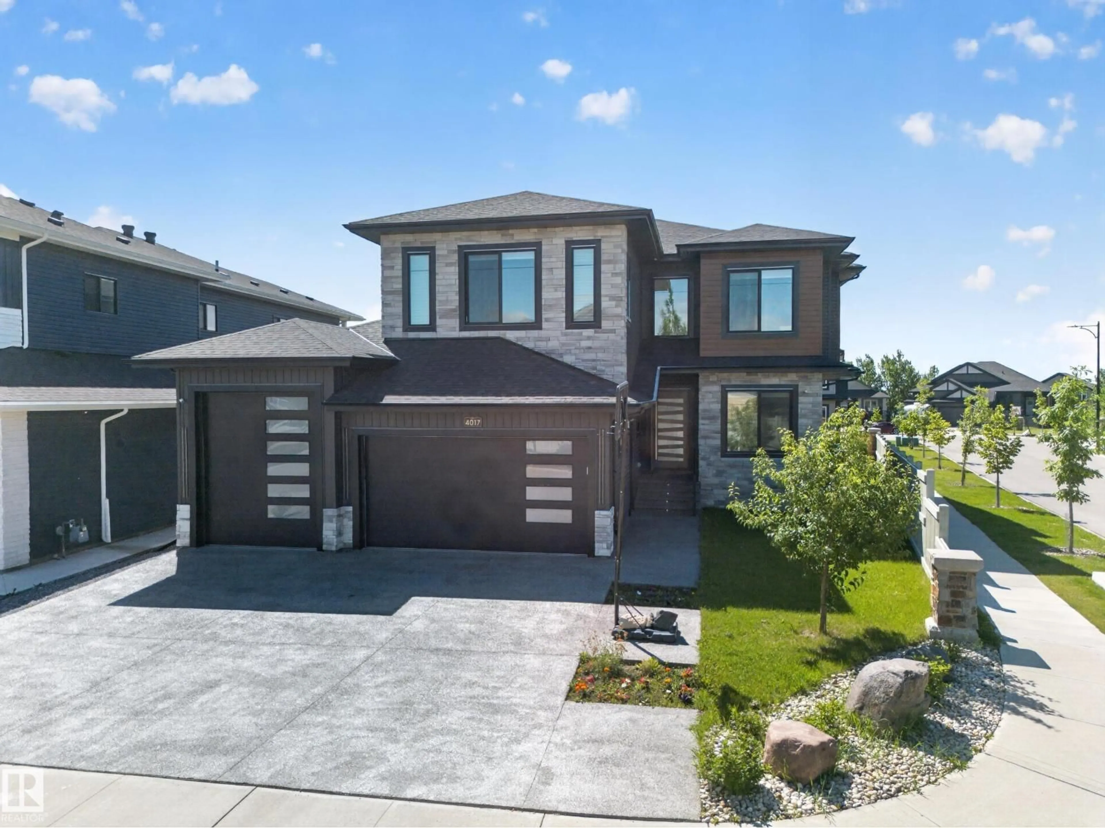 Home with brick exterior material, street for 4017 47 AV, Beaumont Alberta T4X2A8