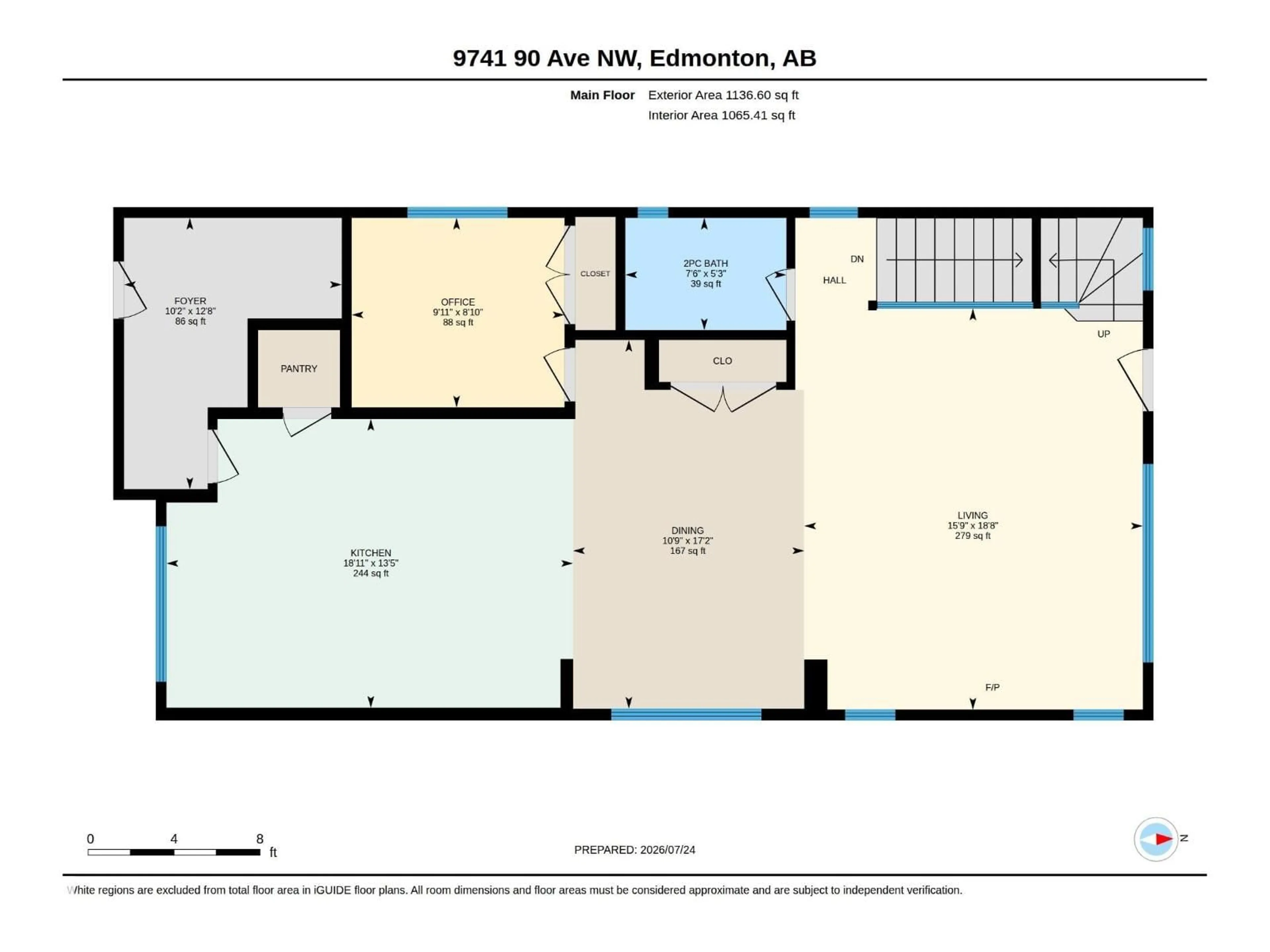 Floor plan for 9741 90 AV, Edmonton Alberta T6E2S8