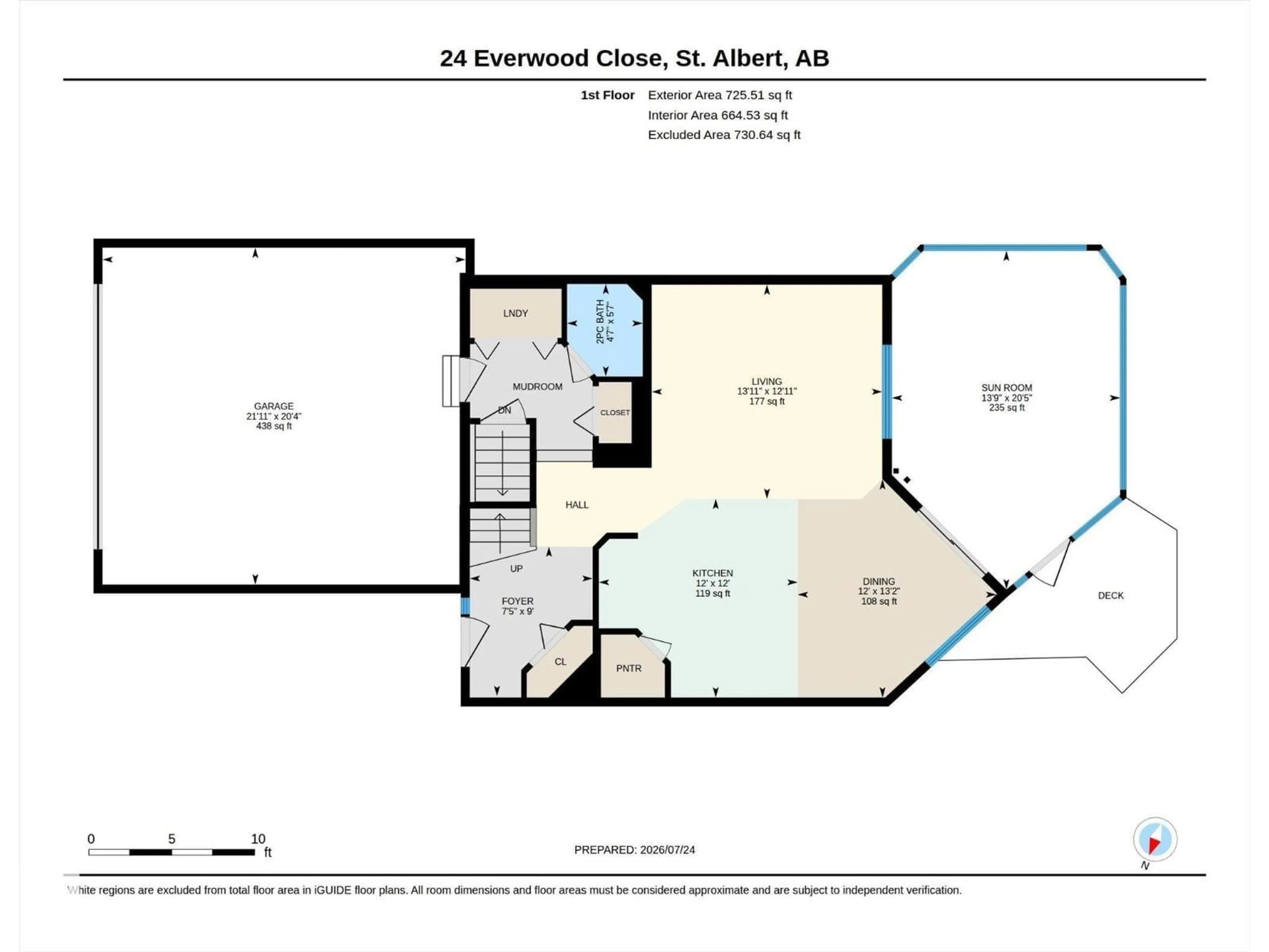 Floor plan for 24 EVERWOOD CL, St. Albert Alberta T8N7H1