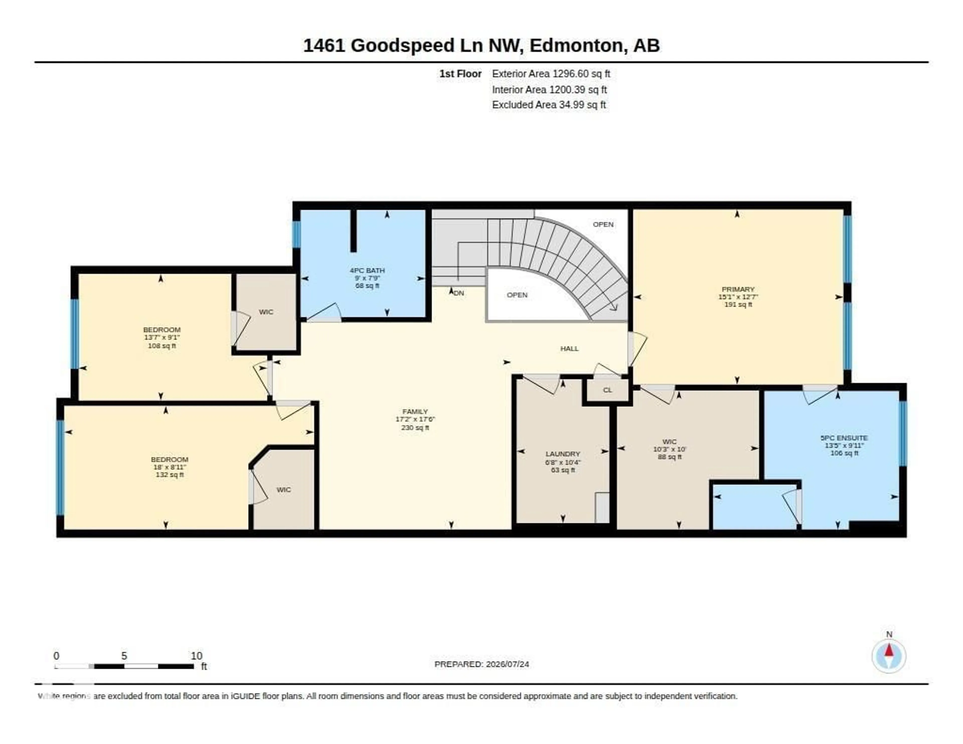 Floor plan for 1461 GOODSPEED LN, Edmonton Alberta T5T0W2