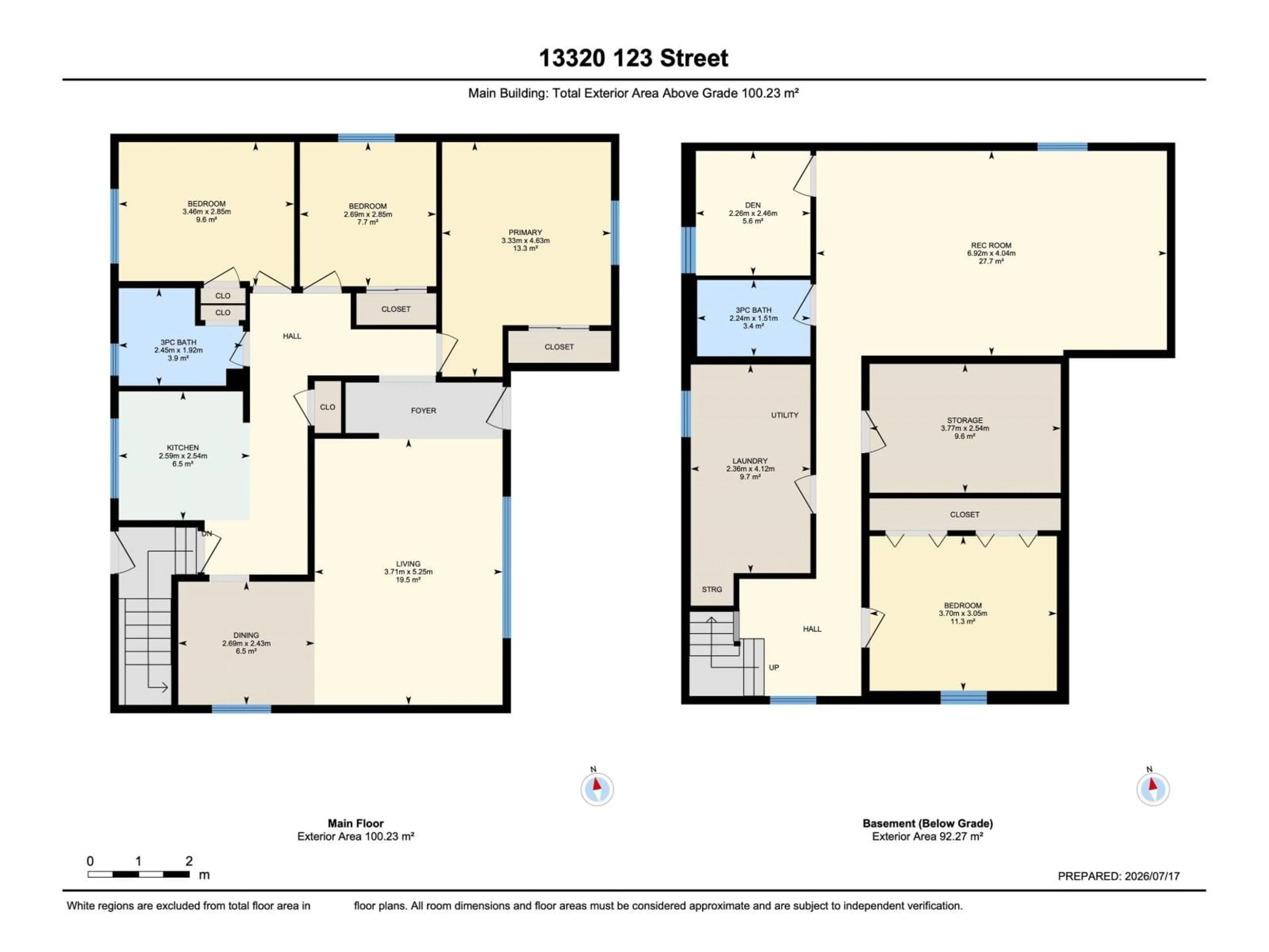 Floor plan for 13320 123 ST, Edmonton Alberta T5L0J9