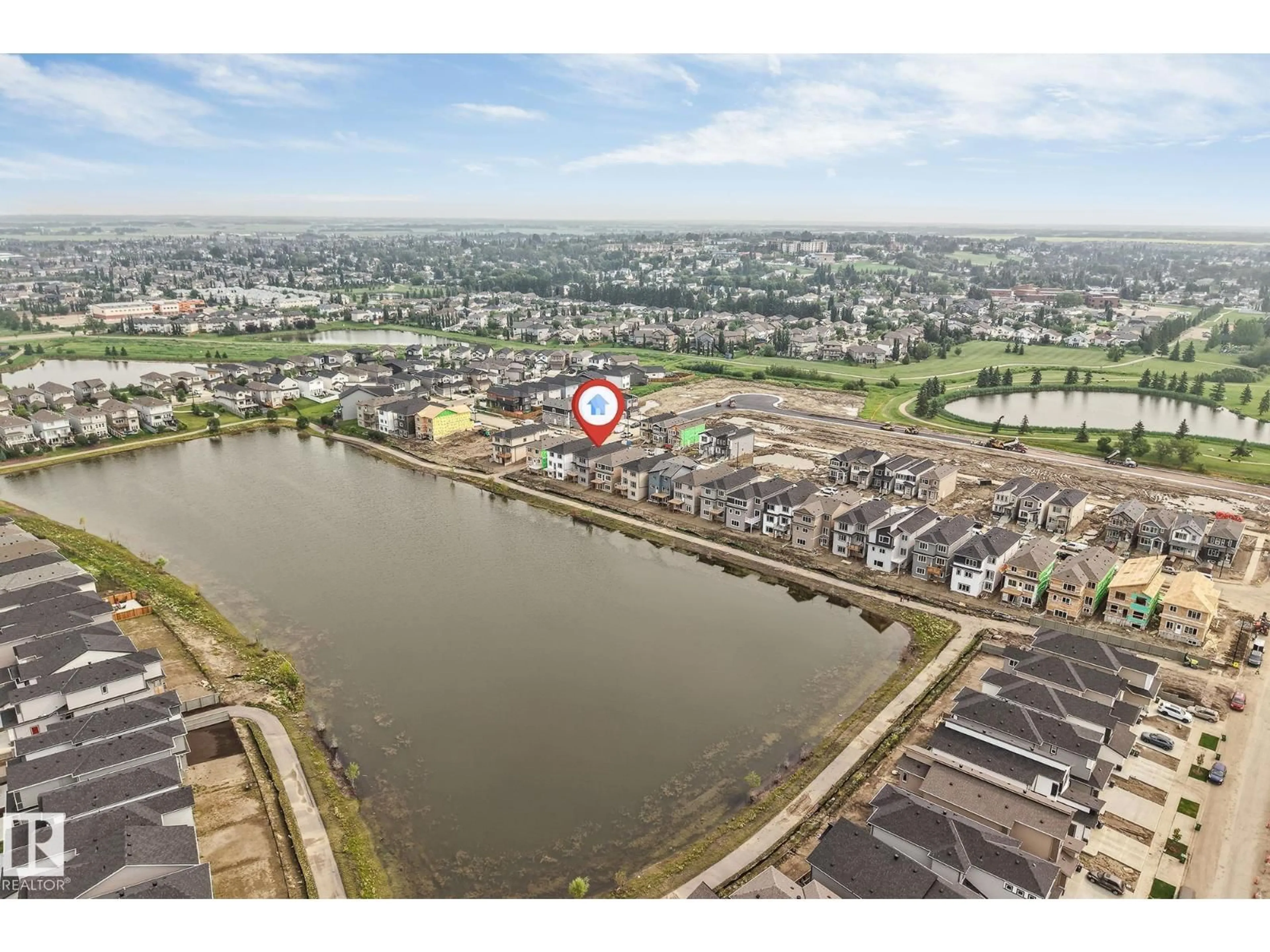 A pic from outside/outdoor area/front of a property/back of a property/a pic from drone, water/lake/river/ocean view for 4234 63 ST, Beaumont Alberta T4X3E9