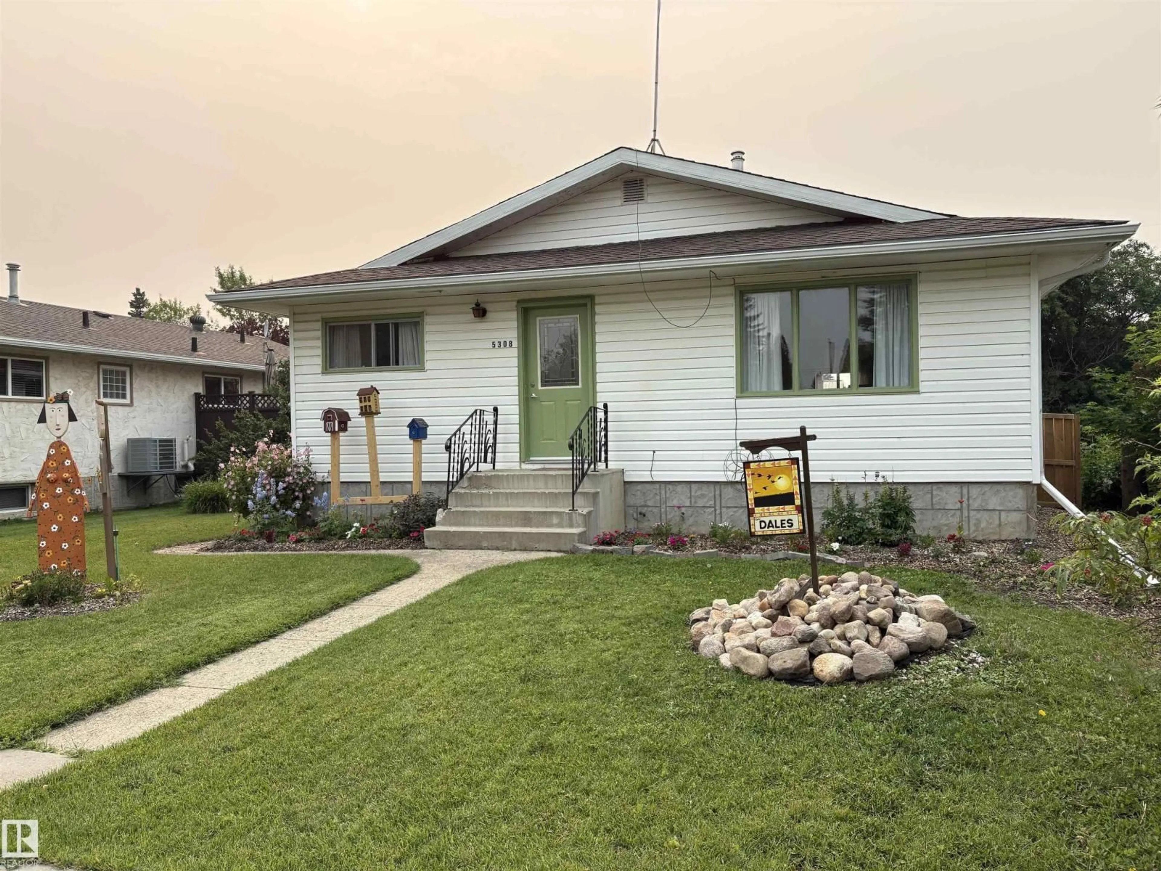 Home with vinyl exterior material, street for 5308 50 ST, Ryley Alberta T0B4A0