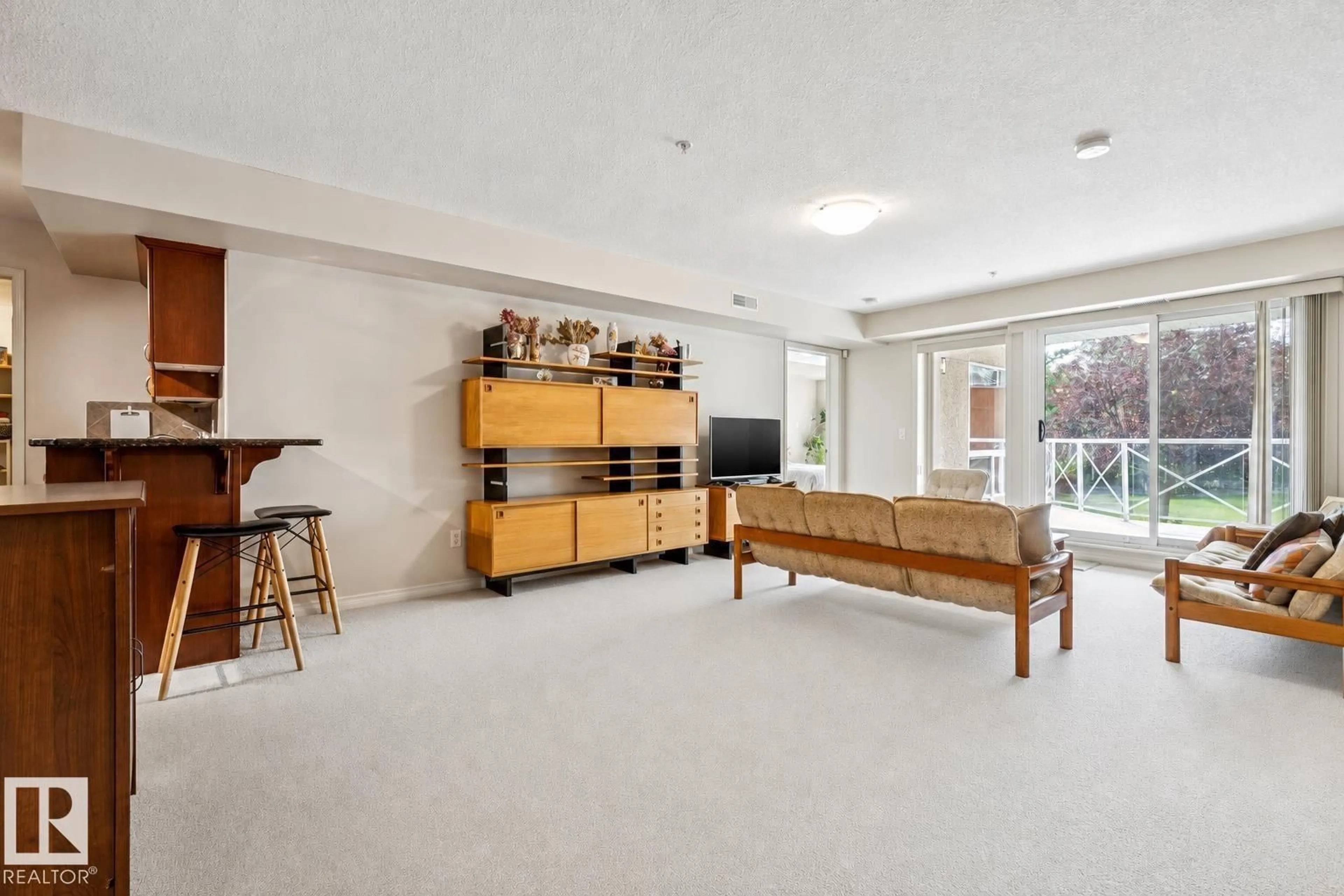 Living room with furniture, unknown for #113 - 7510 89 ST, Edmonton Alberta T6C0X5