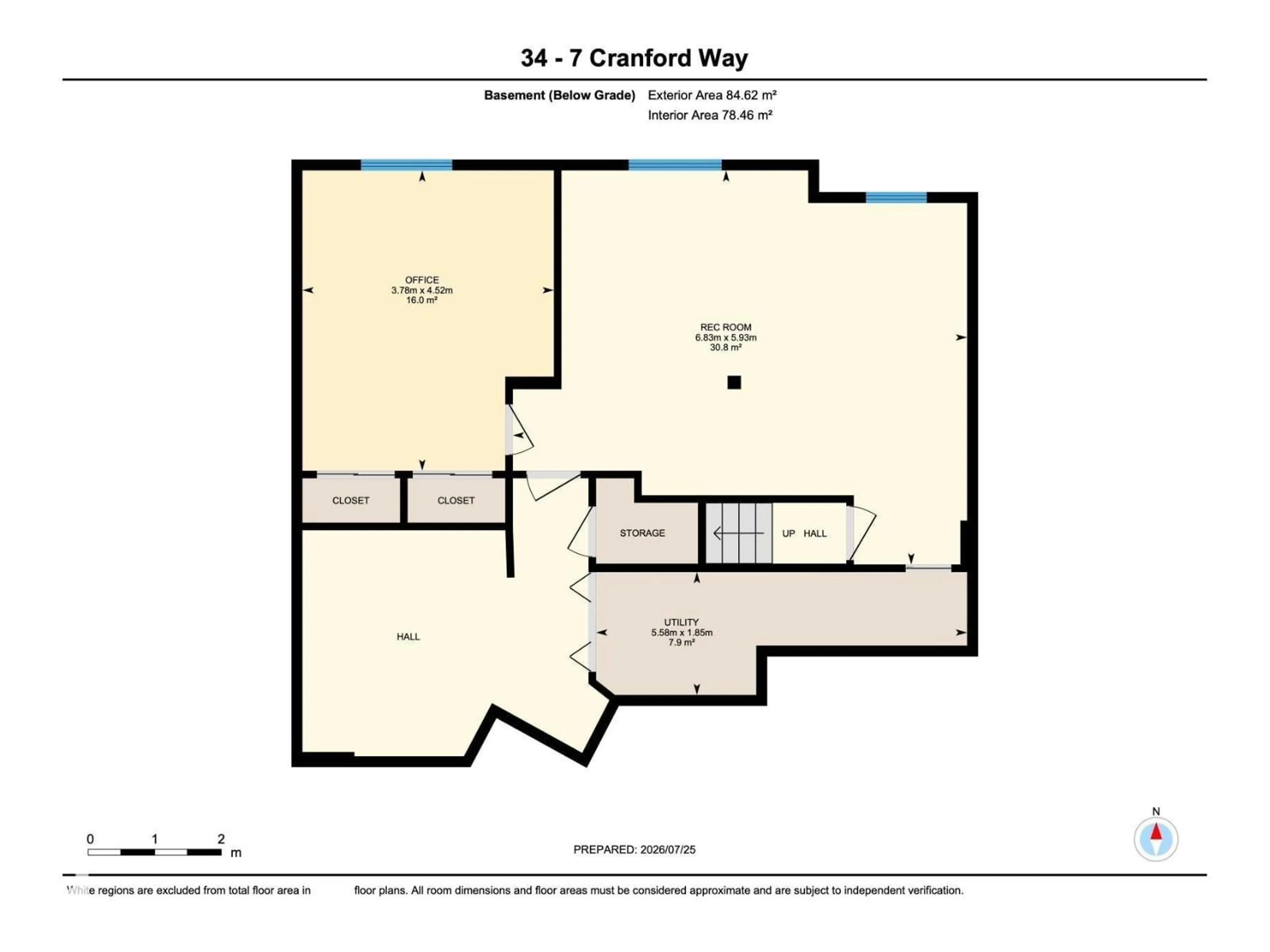 Floor plan for 7 - 34 CRANFORD WY, Sherwood Park Alberta T8H5W5