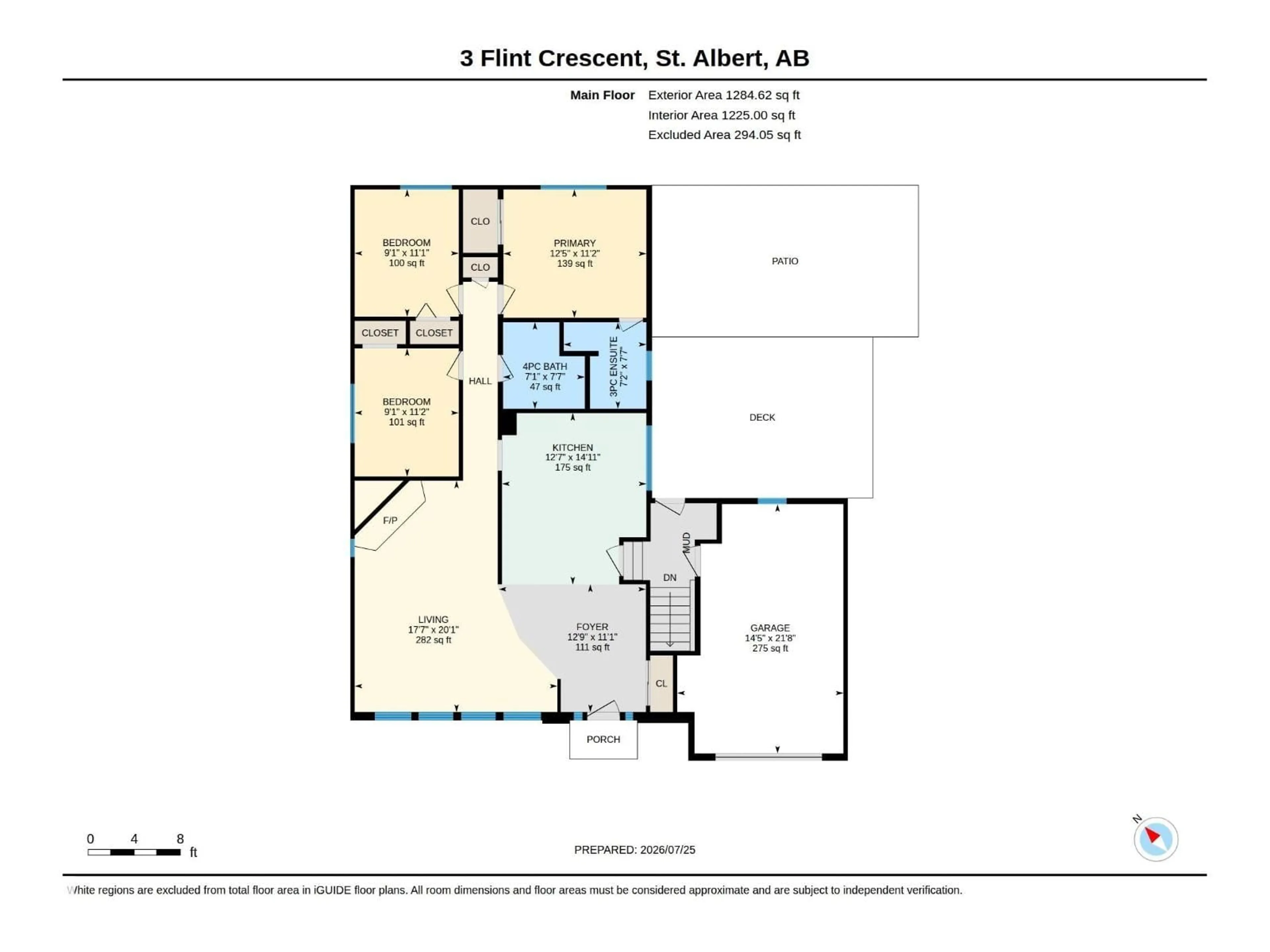 Floor plan for 3 FLINT CR, St. Albert Alberta T8N1Y7