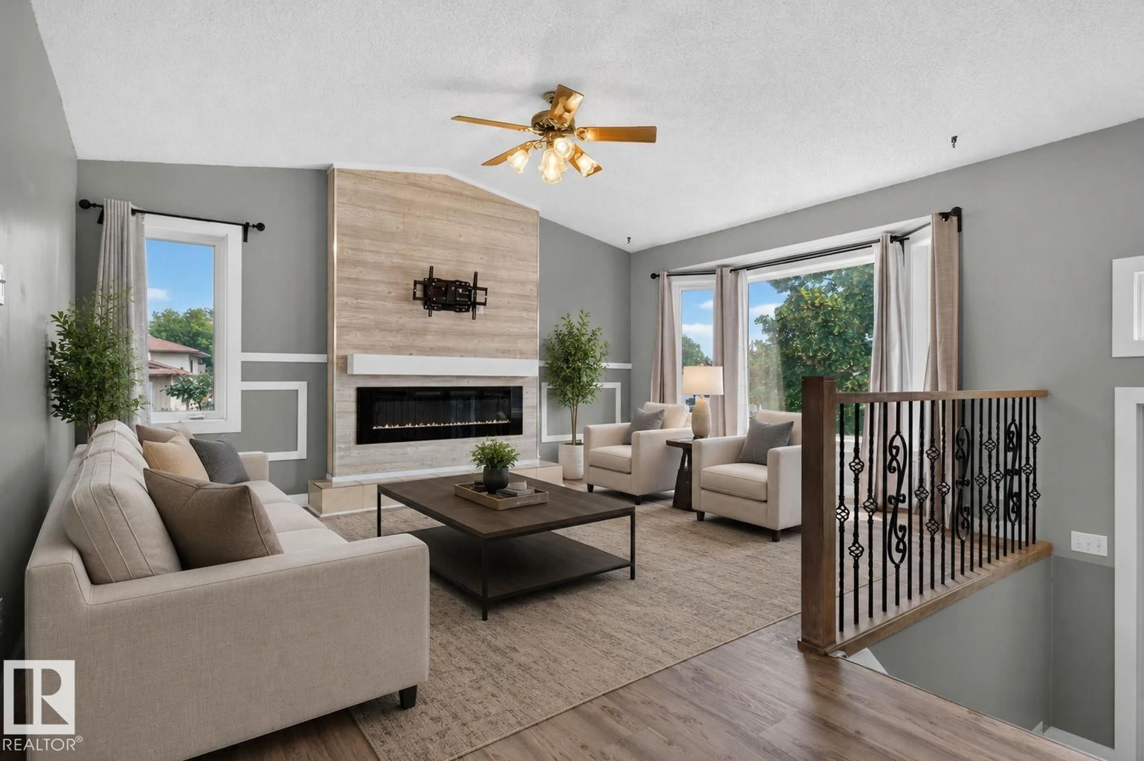 Living room with furniture, unknown for 9530 174 AV, Edmonton Alberta T5Z2B3