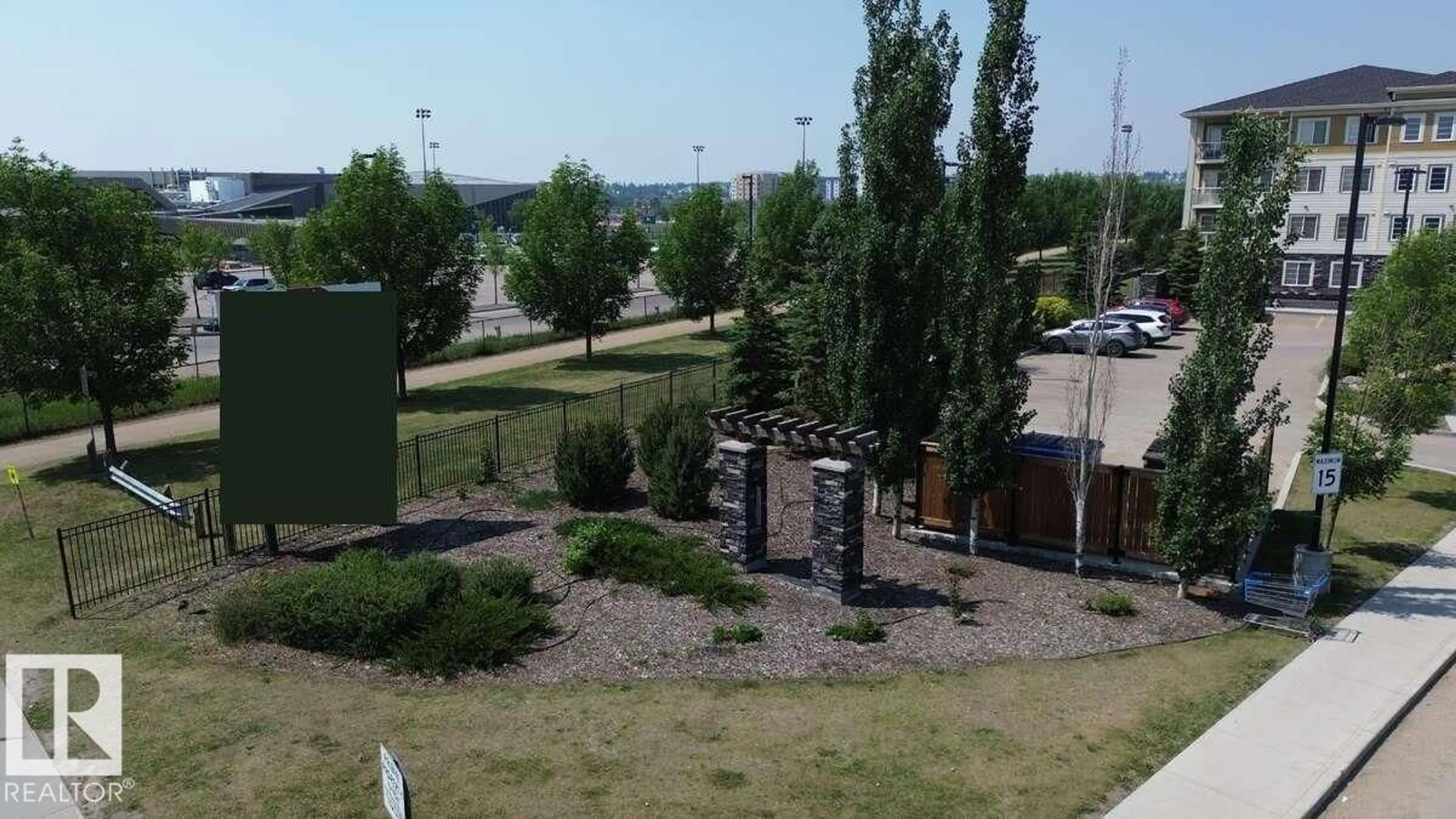 Patio, mountain view for #302 - 3670 139 AV, Edmonton Alberta T5Y3N5