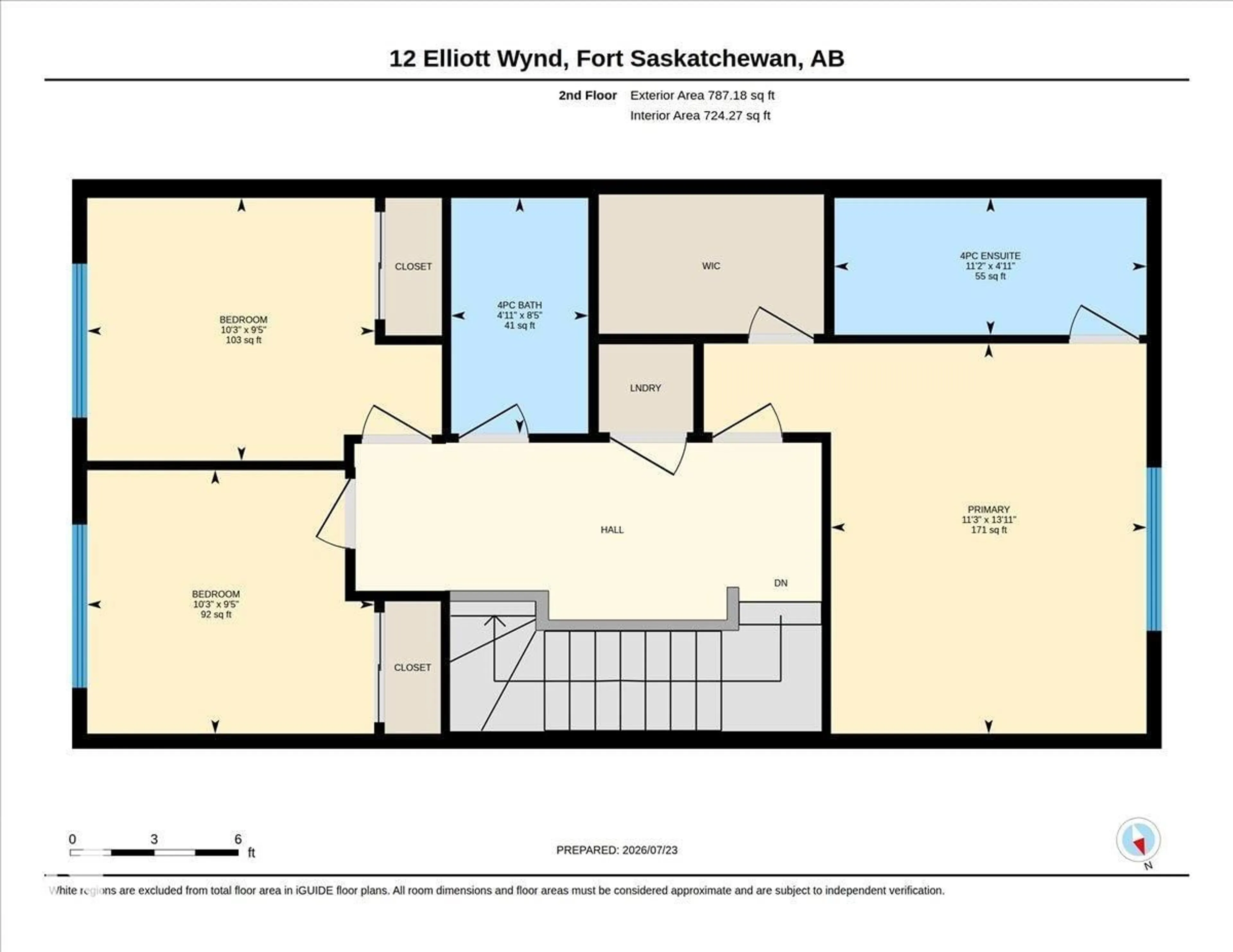 Floor plan for 12 ELLIOT WD, Fort Saskatchewan Alberta T8L0Z4