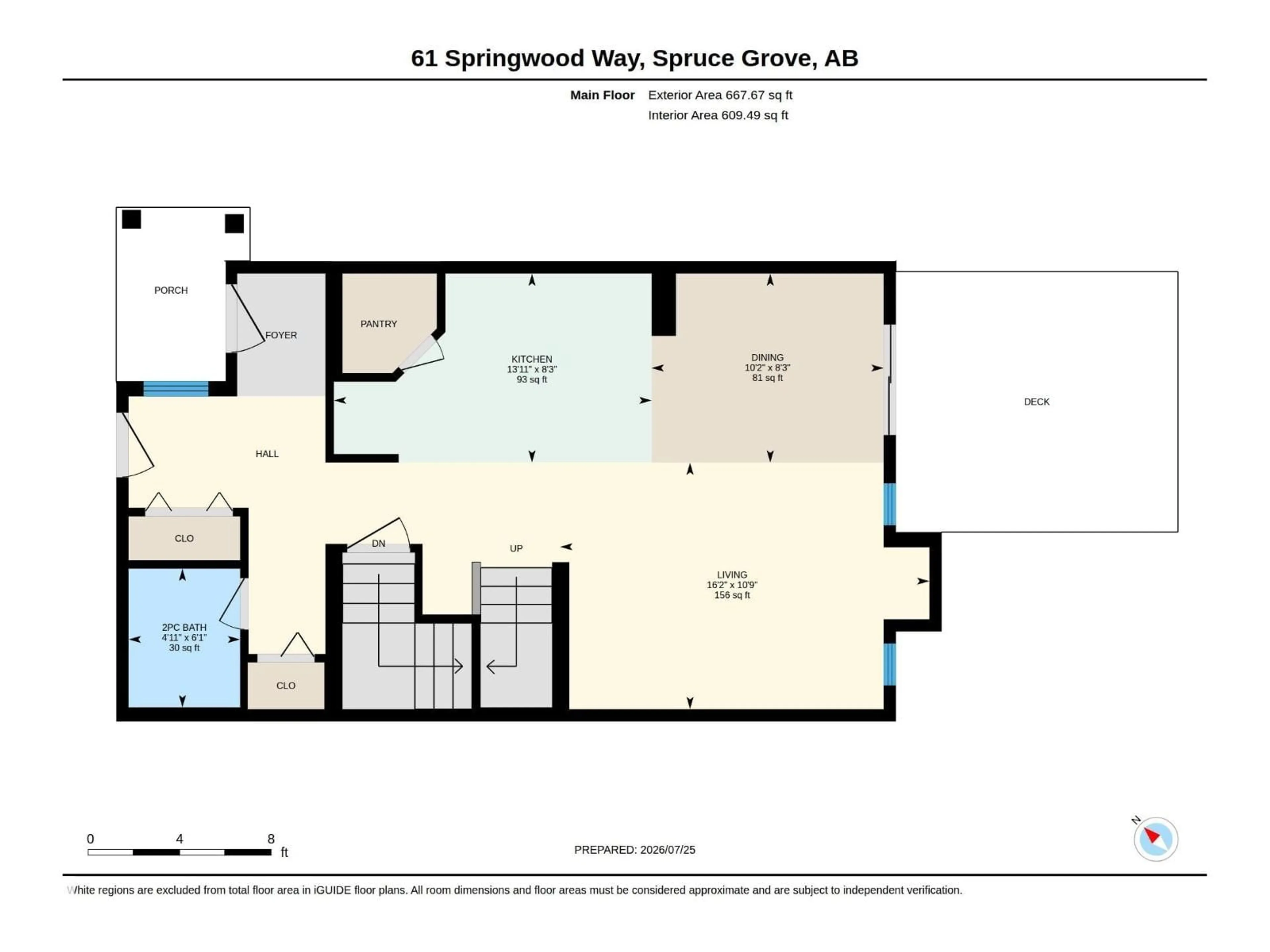 Floor plan for 61 SPRINGWOOD WY, Spruce Grove Alberta T7X0L4