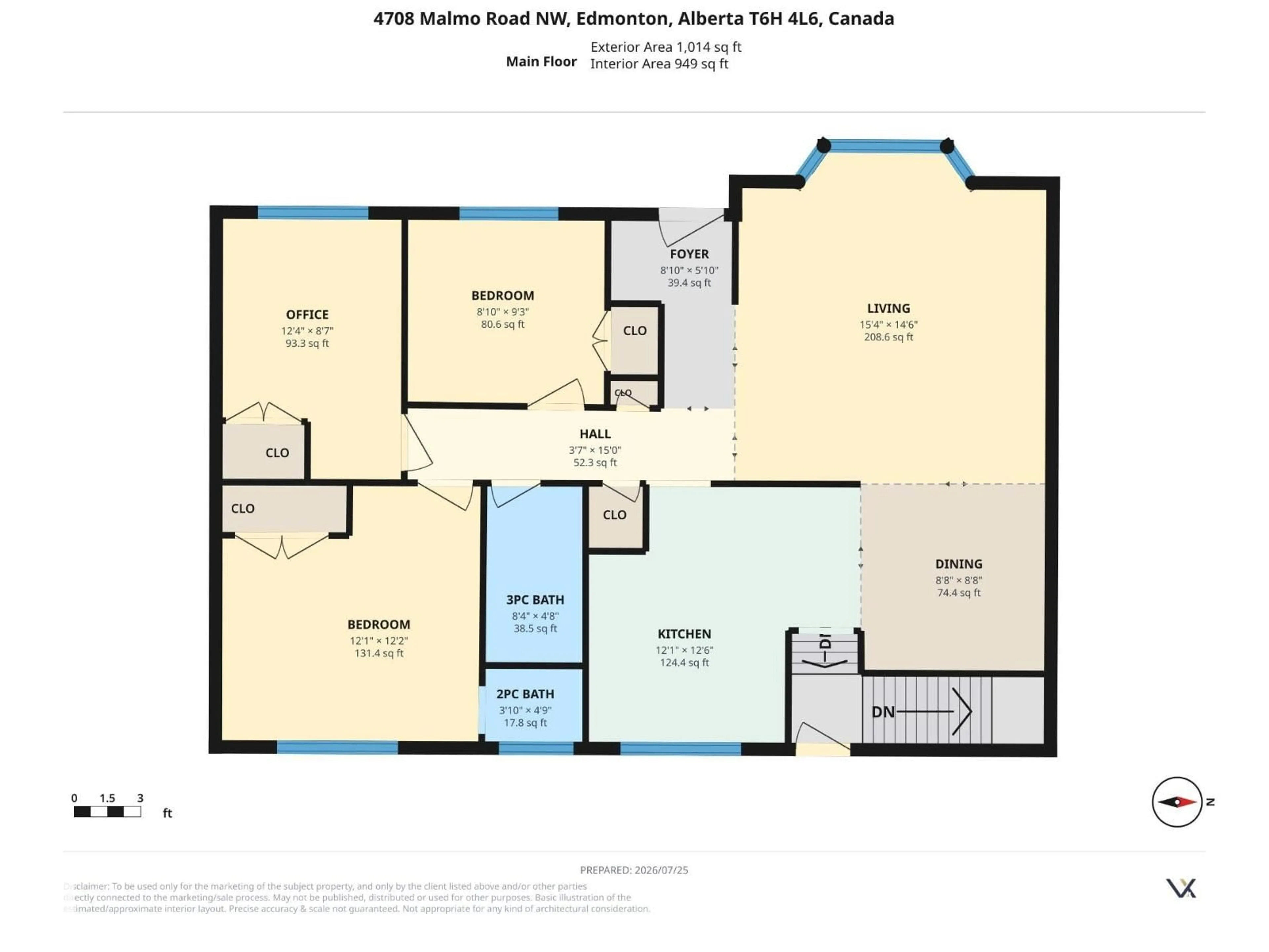 Floor plan for 4708 MALMO RD, Edmonton Alberta T6H4L6