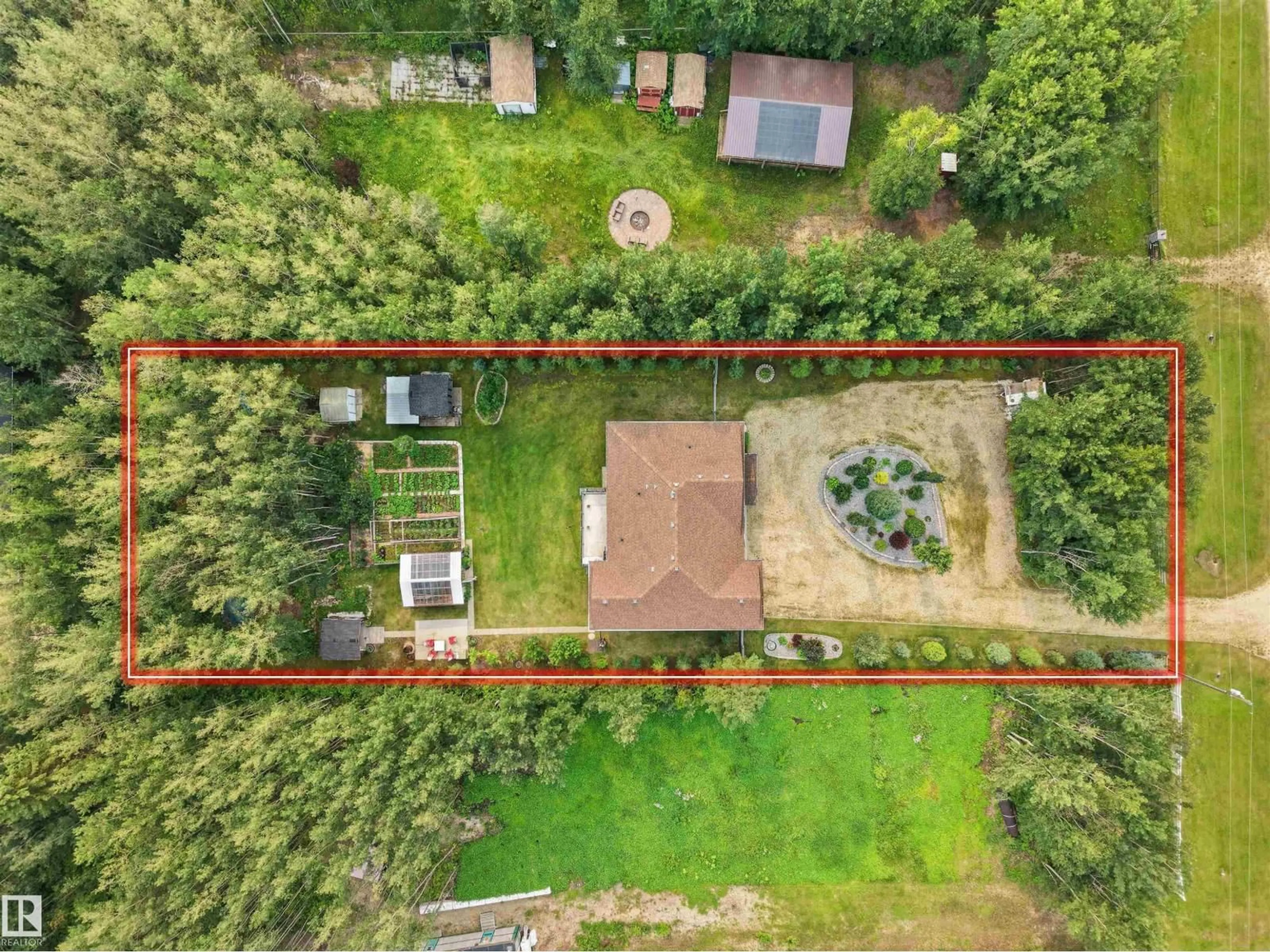A pic from outside/outdoor area/front of a property/back of a property/a pic from drone, forest/trees view for 128 462054 RGE ROAD 11, Rural Wetaskiwin County Alberta T0C2V0
